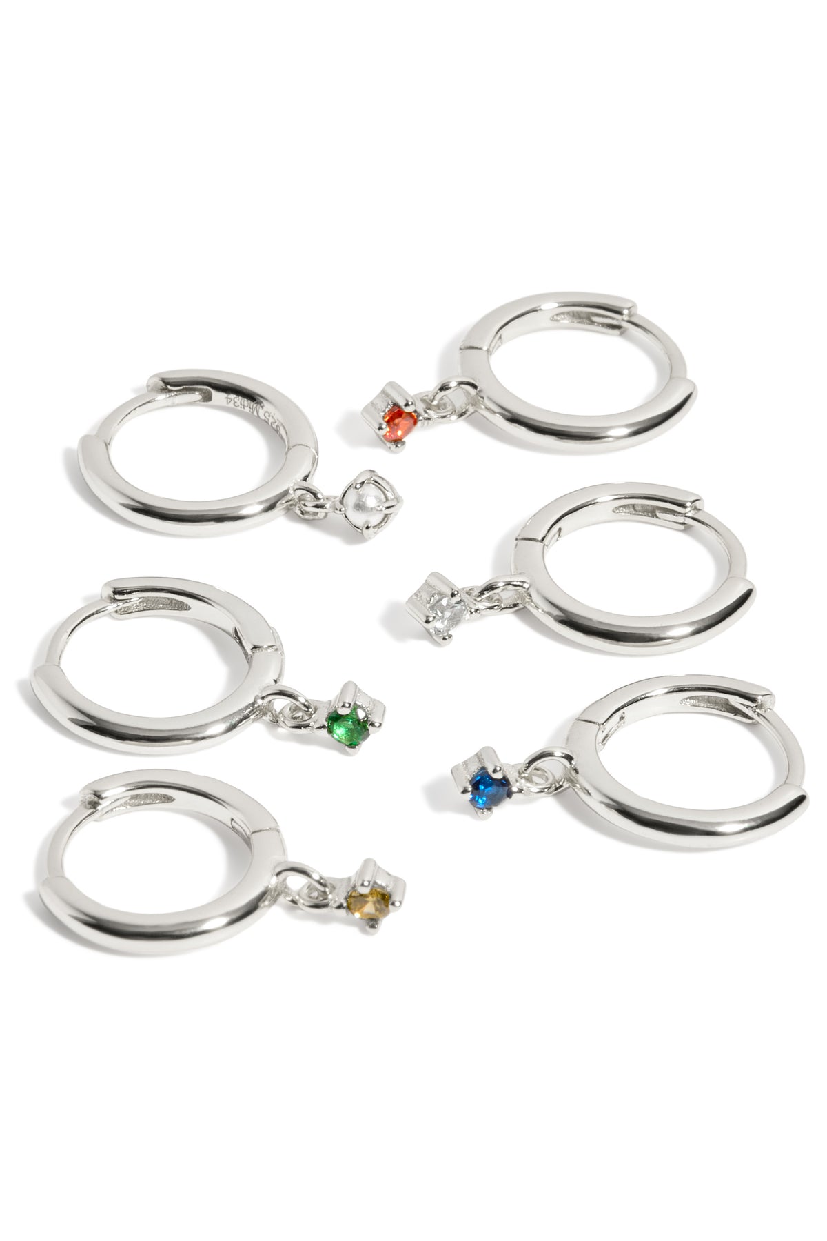 Boucles d'oreilles pierre de naissance or blanc