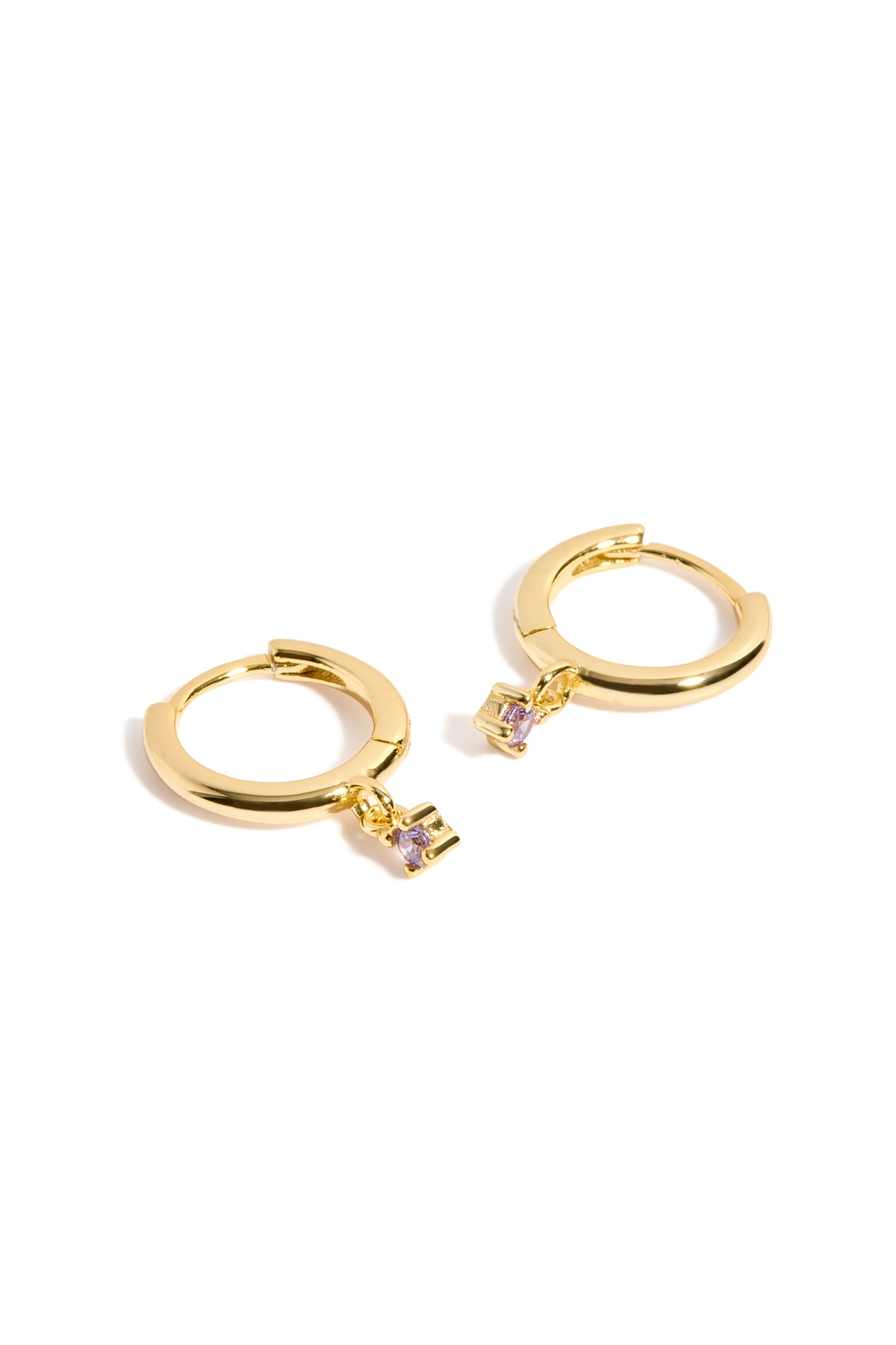 Boucles d'oreilles pierre de naissance février or