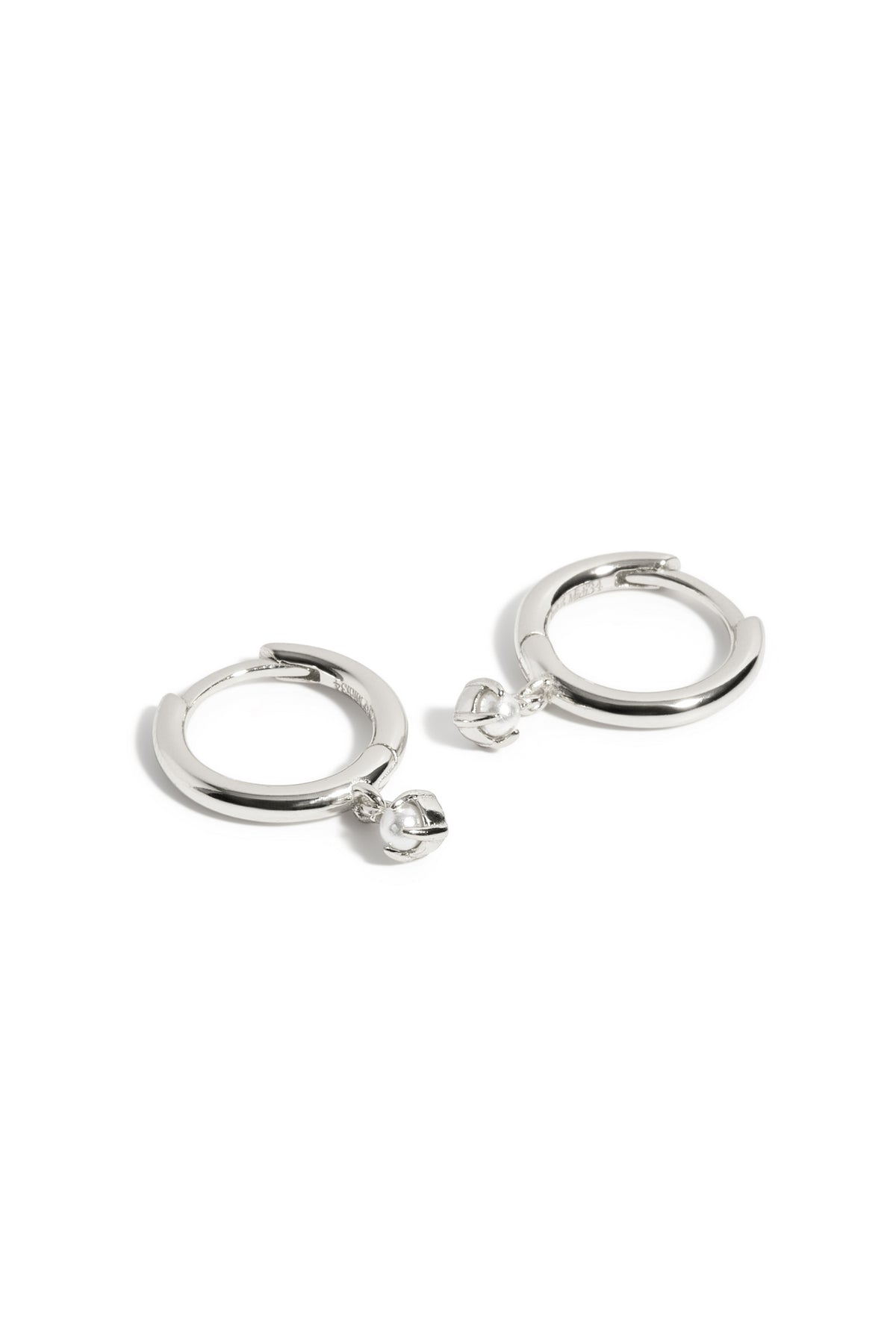 Boucles d'oreilles pierre de naissance juin or blanc