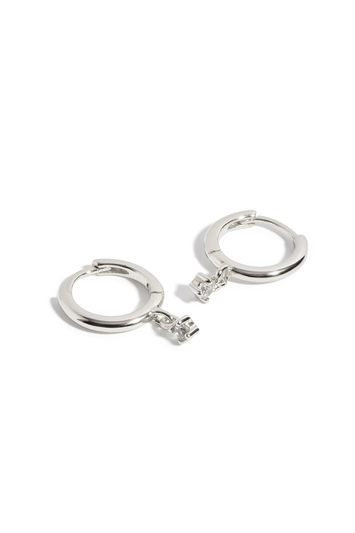 Boucles d'oreilles pierre de naissance mars or blanc