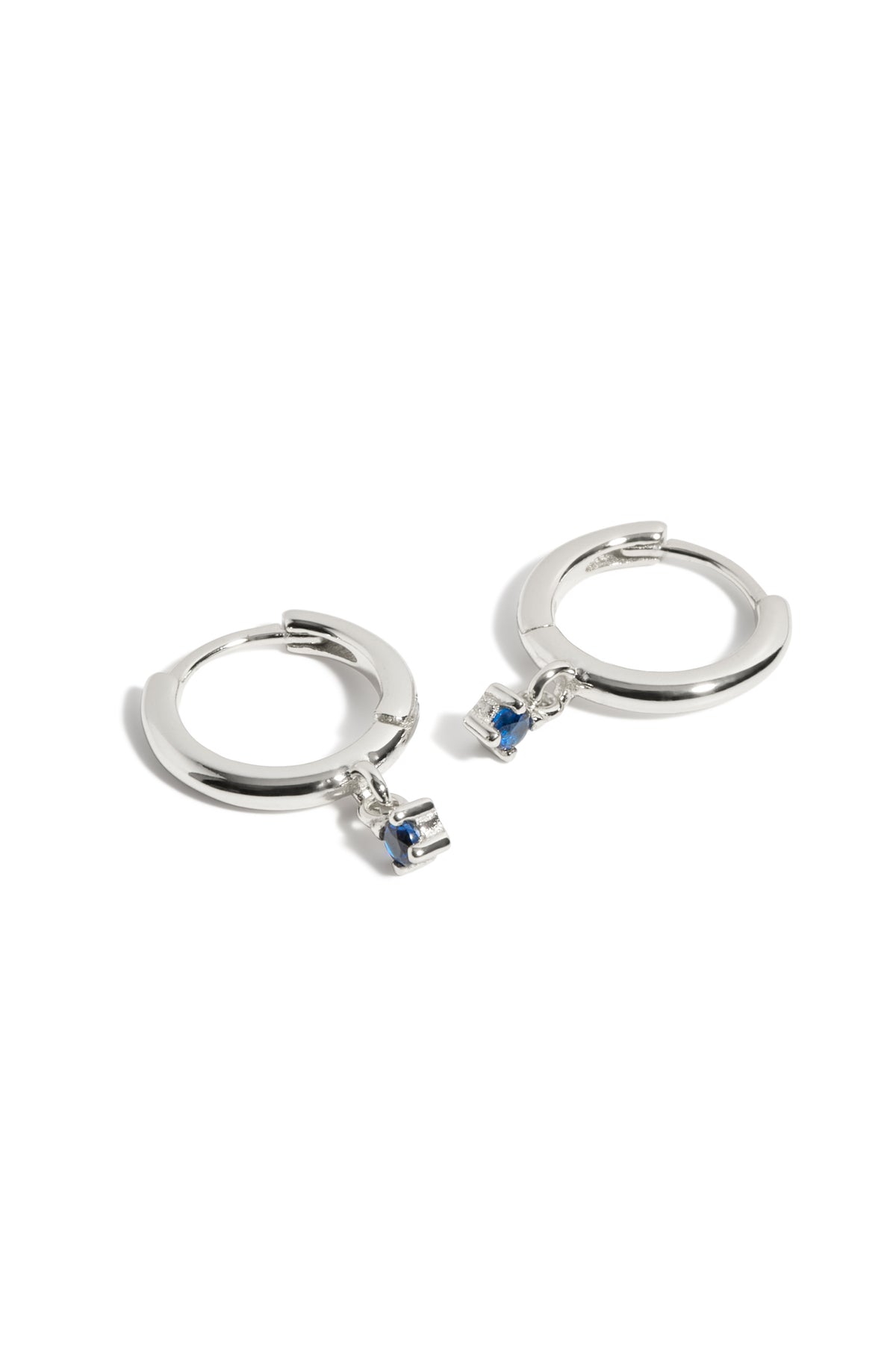 Boucles d'oreilles pierre de naissance septembre or blanc