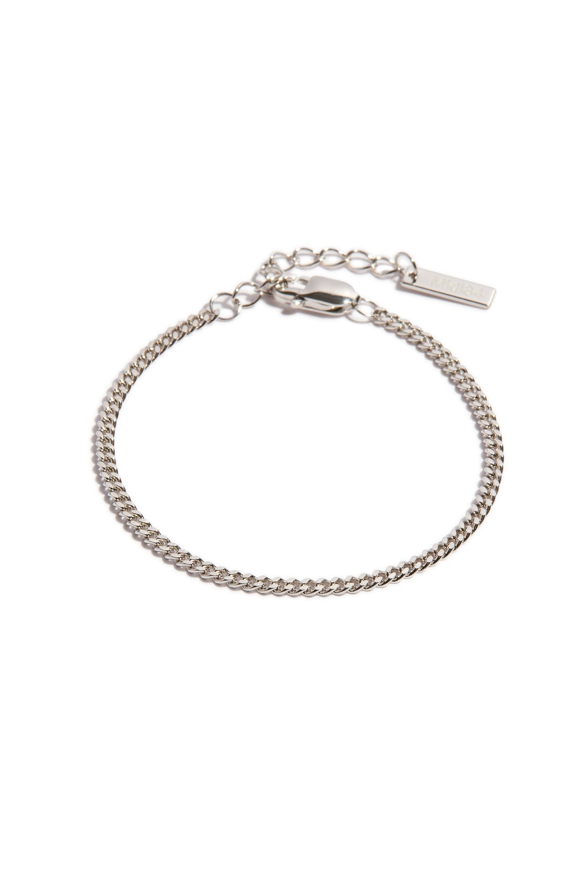 Bracelet cubain Justin argent