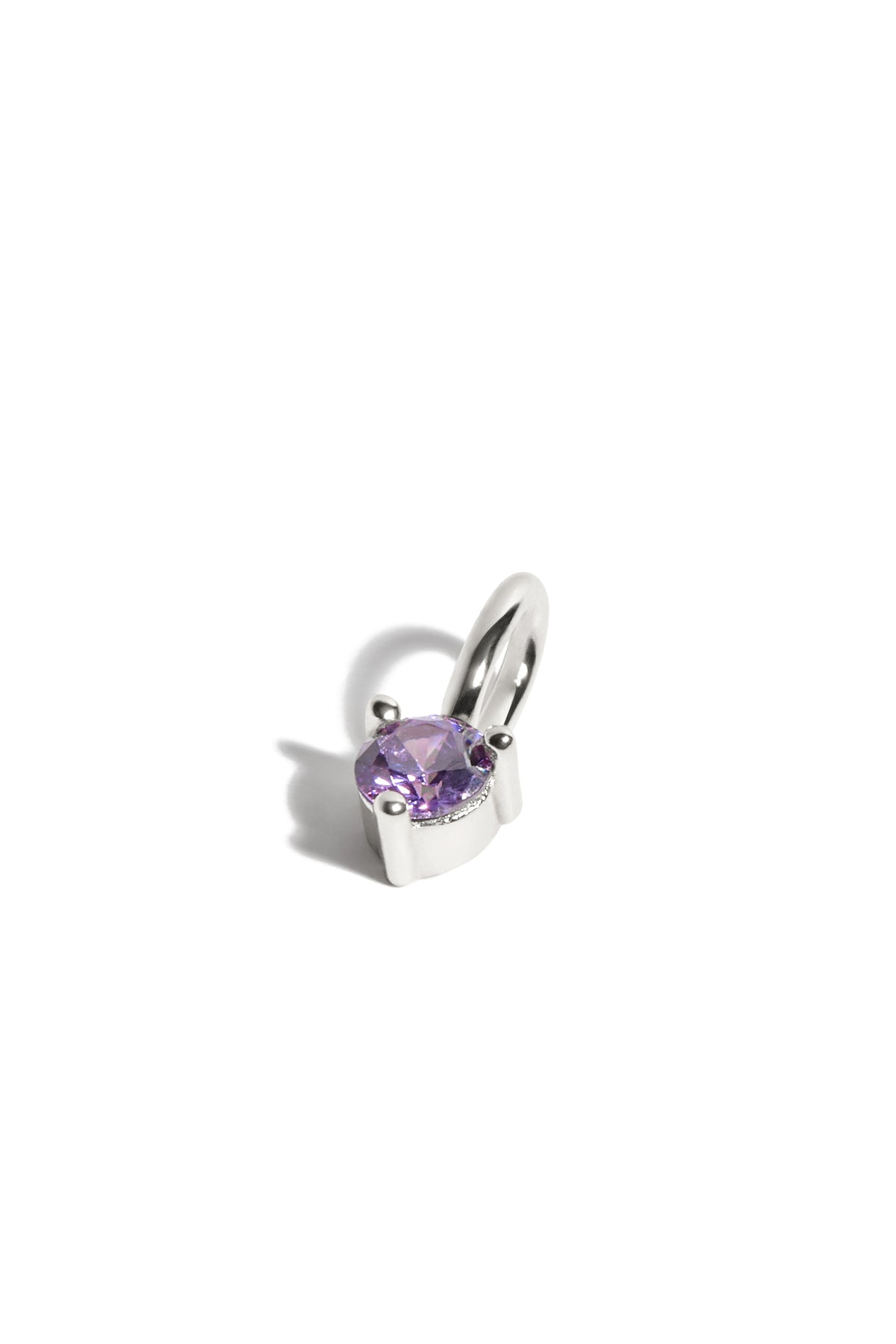 Pendentif Pierre de naissance - Enfants Février Or Blanc