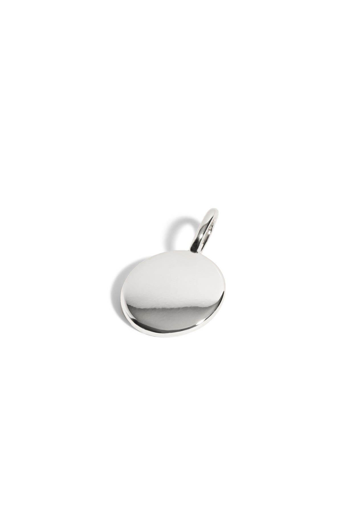 Pendentif rond or blanc