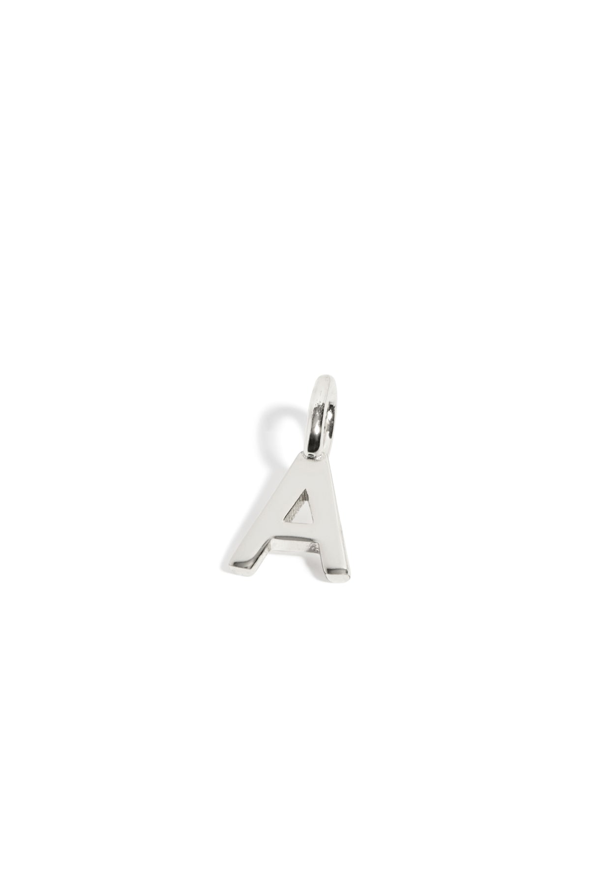 Pendentif Initiales enfants A or blanc
