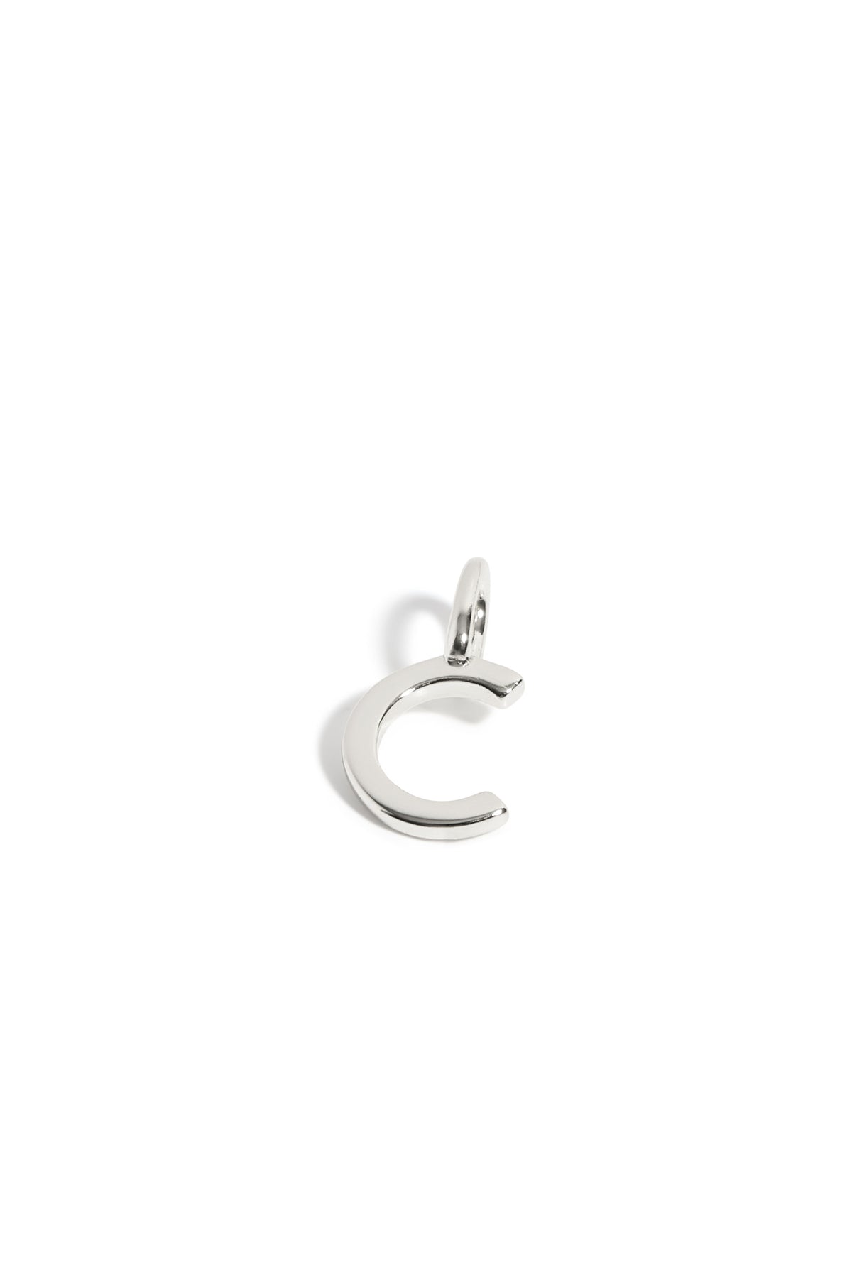 Pendentif Initiales enfants C or blanc