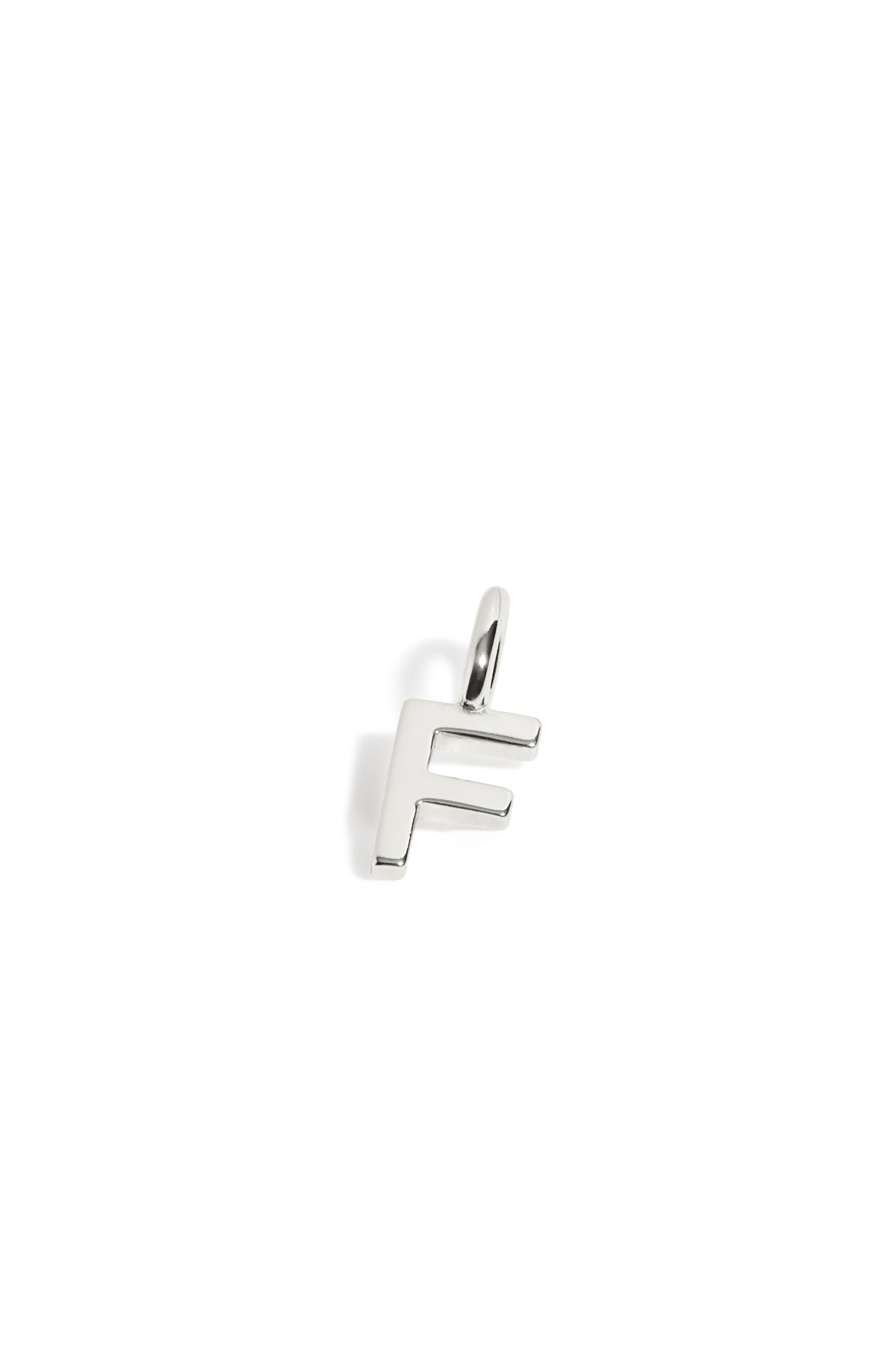 Pendentif Initiales enfants F or blanc