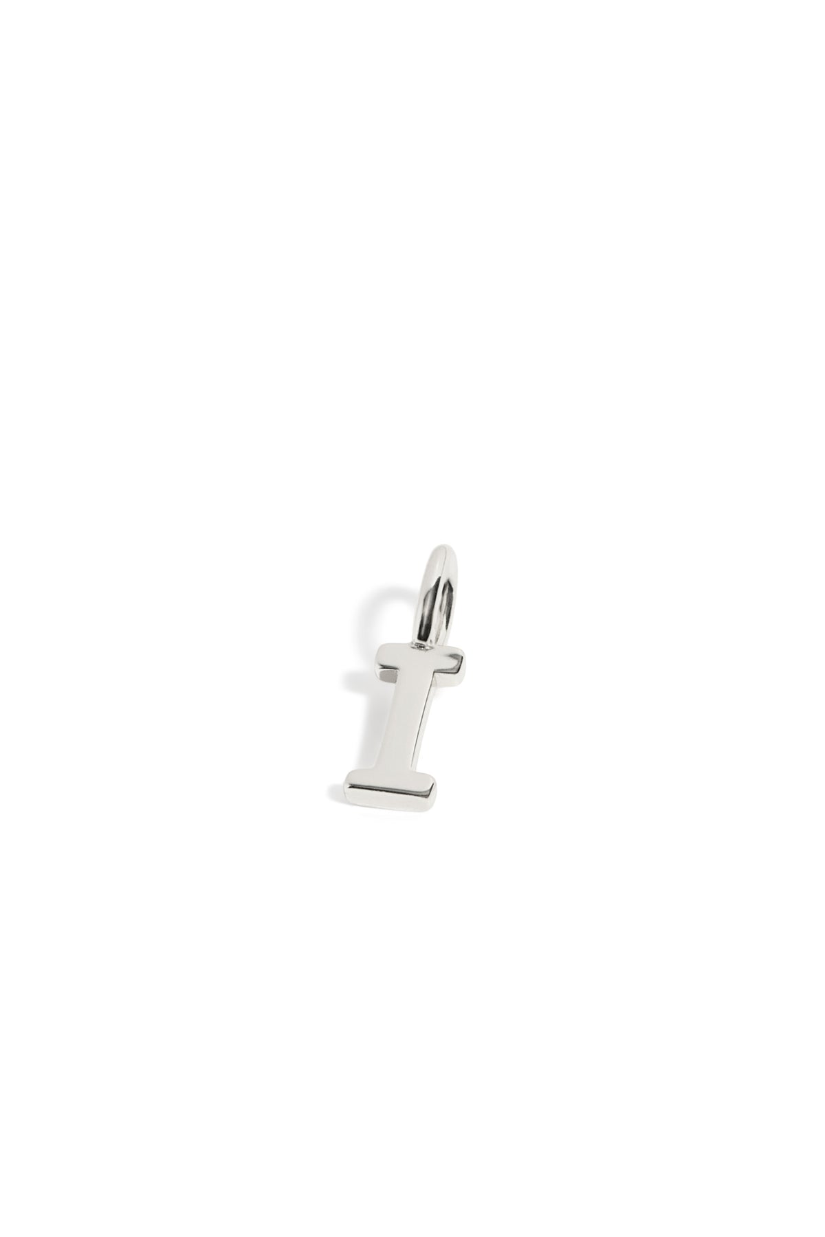 Pendentif Initiales enfants I or blanc