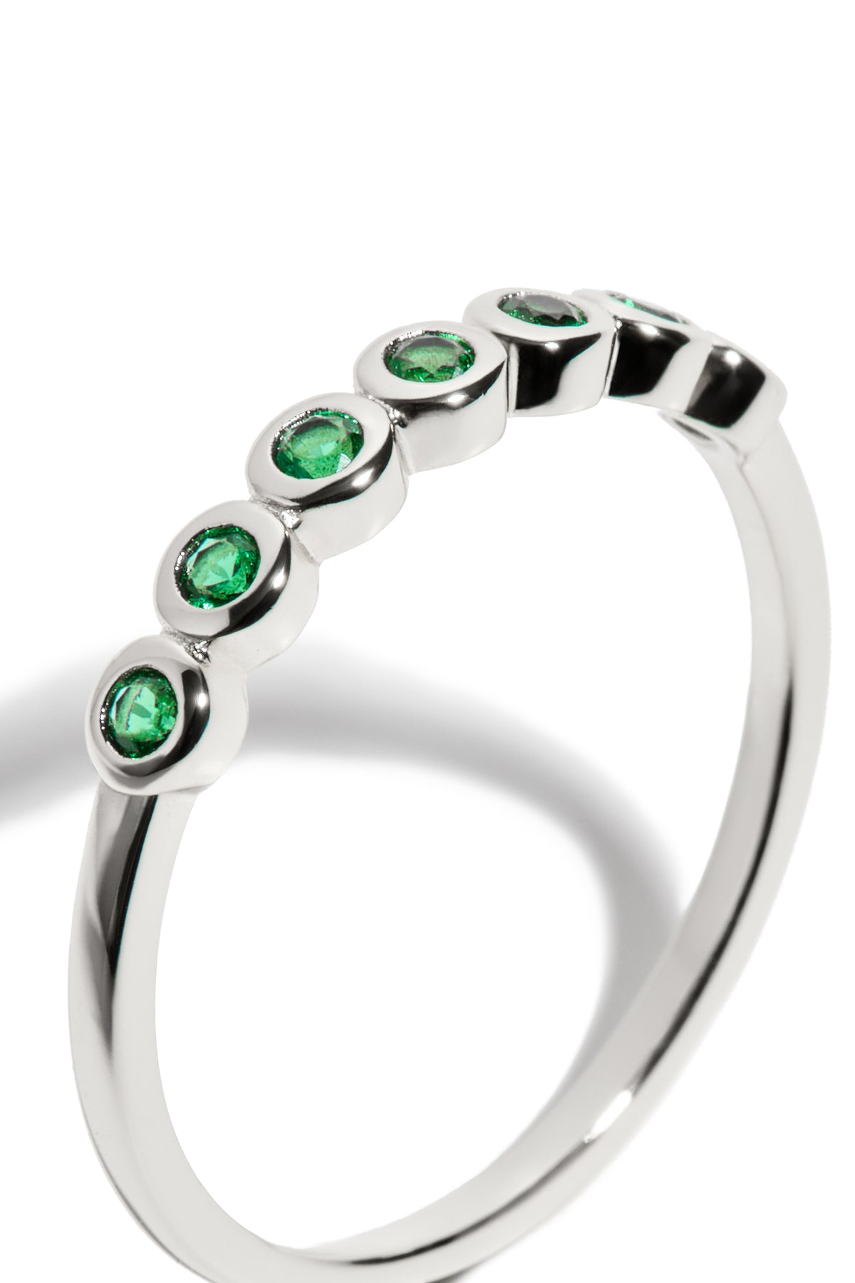 Bague Andréa Émeraude - Or Blanc 2