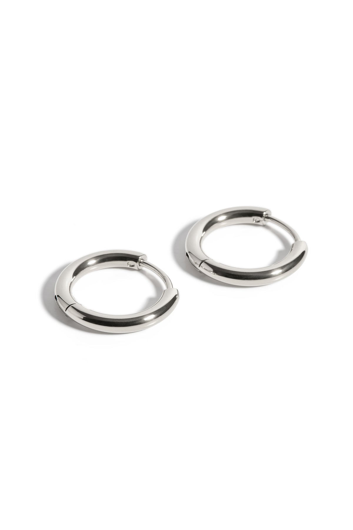 Boucles d'oreilles Charlie 17 mm - Or Blanc