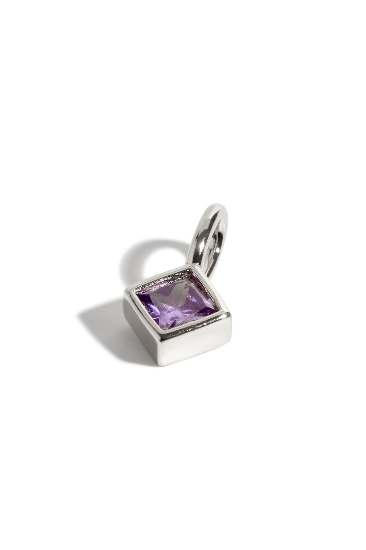 Pendentif pierre de naissance février argent