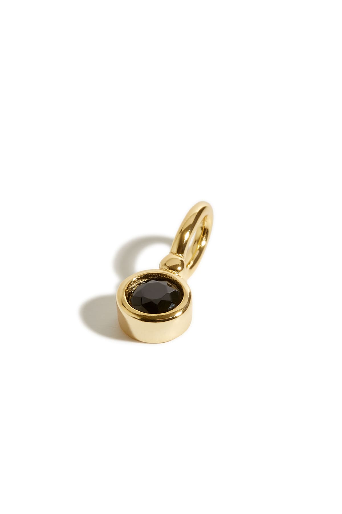 Pendentif pierre noire or