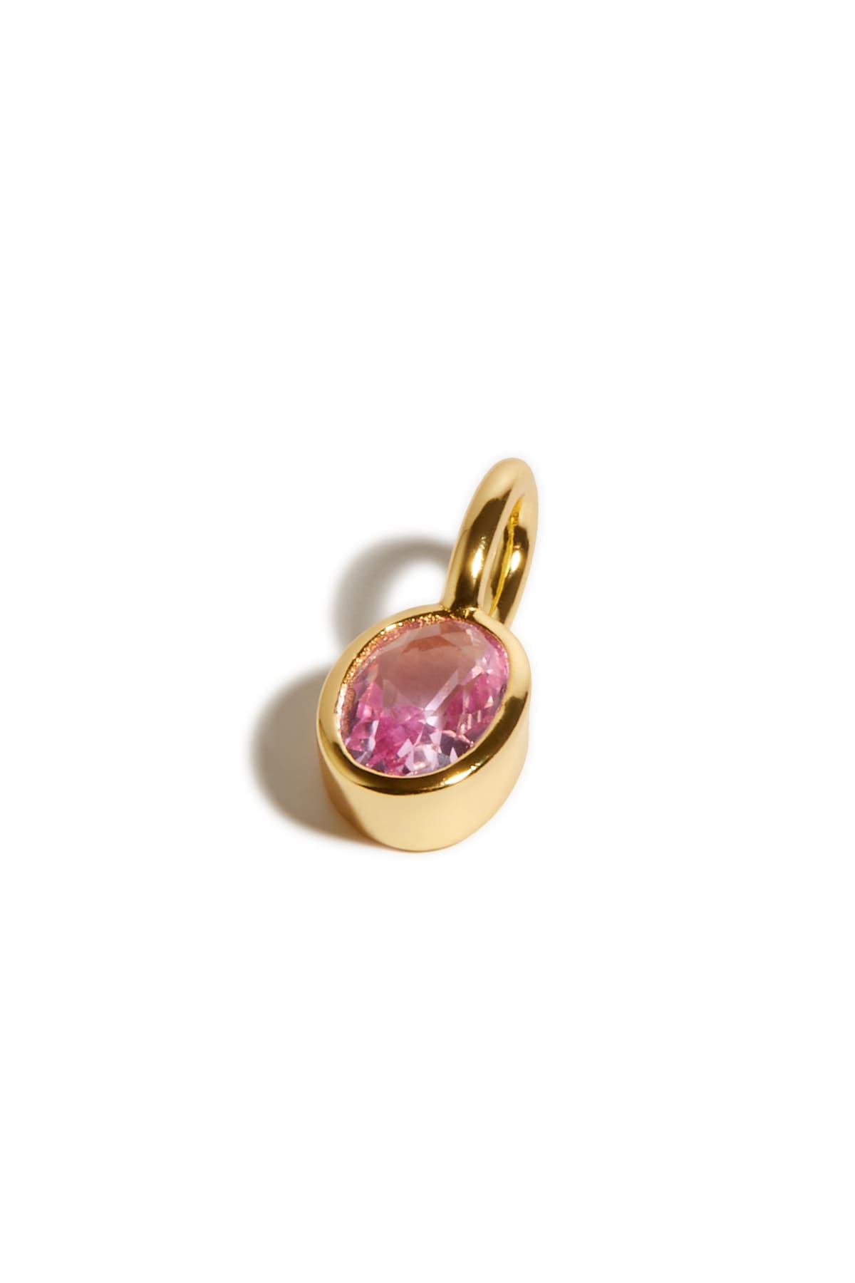 Pendentif pierre rose or