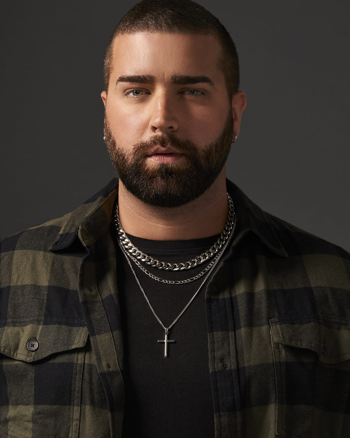 Mannequin Pendentif pierre, Mathias argent