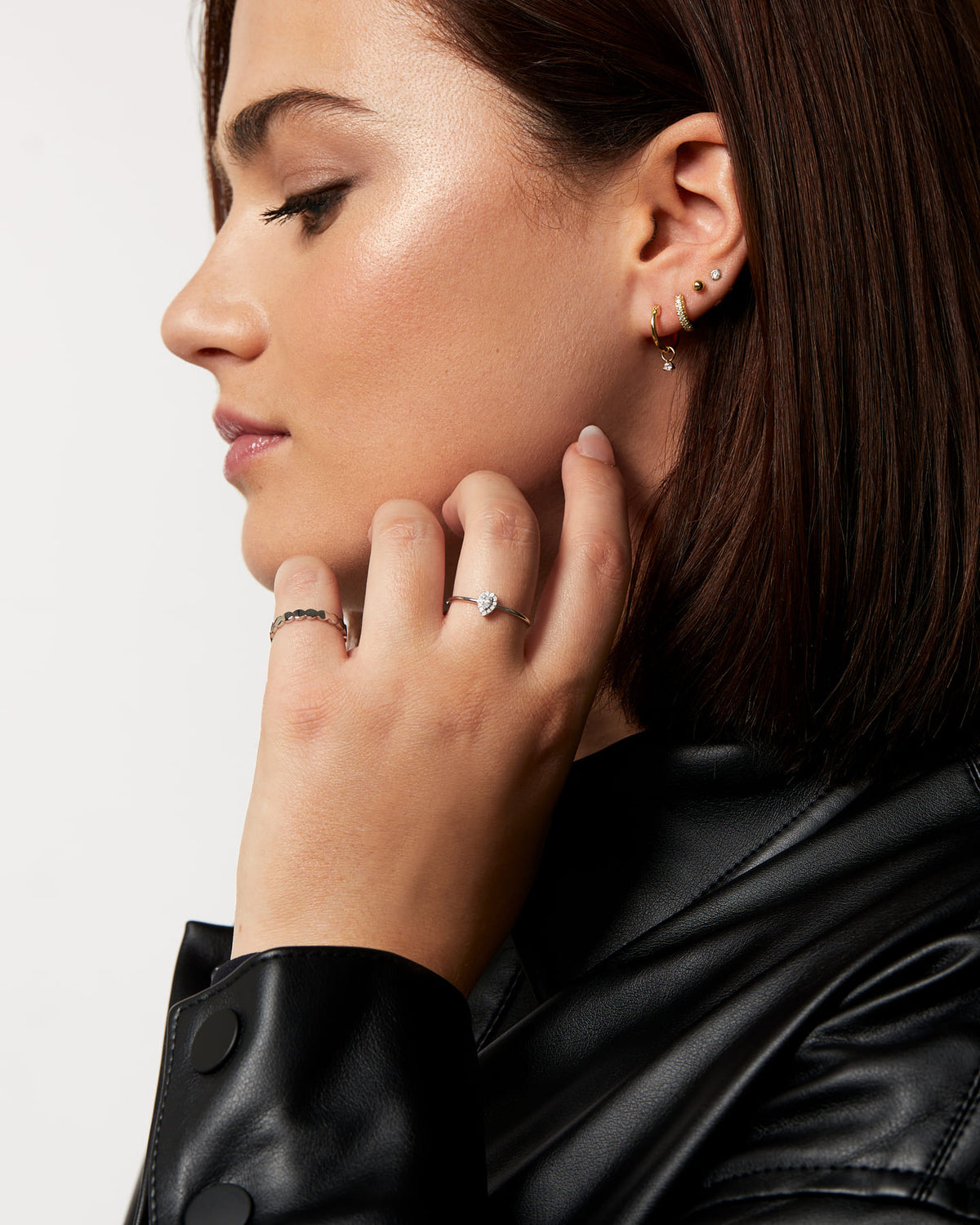 Mannequin Boucles d'oreilles Bianca or