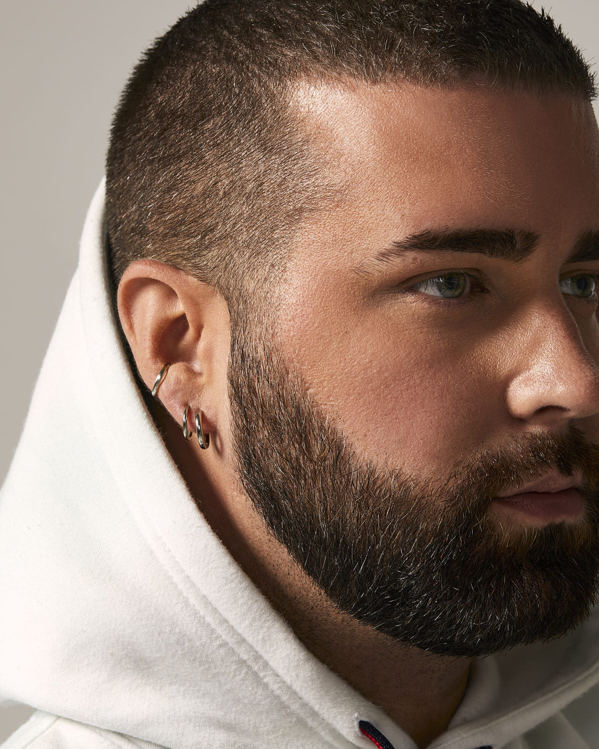 Mannequin Boucles d'oreilles Charlie, Vincent, césar argent