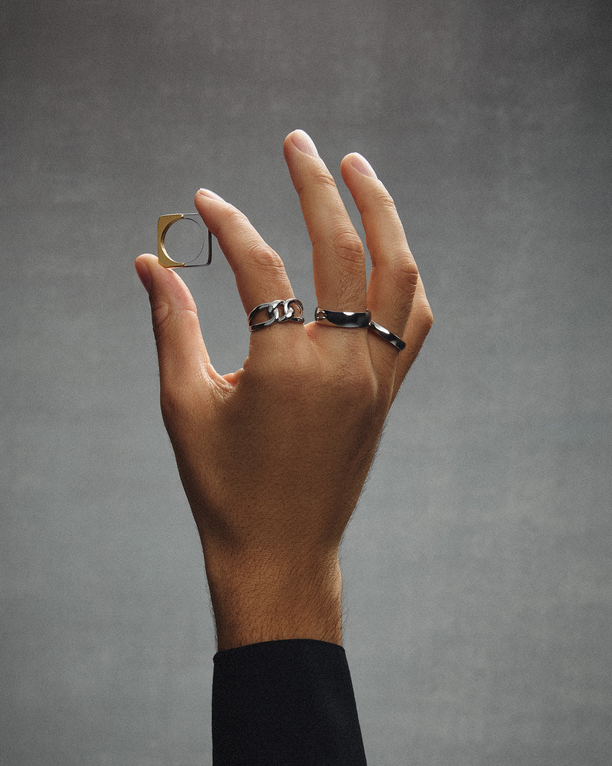 Bague Samuel deux tons, Bague Paul argent, Gabriel argent, Cléo argent