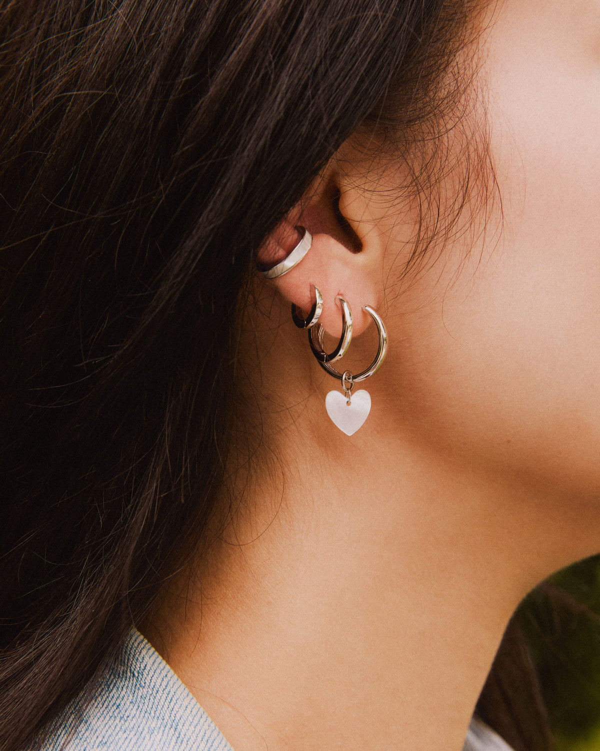 Boucles d'oreilles Gisele, Clara, Jessica, rue argent
