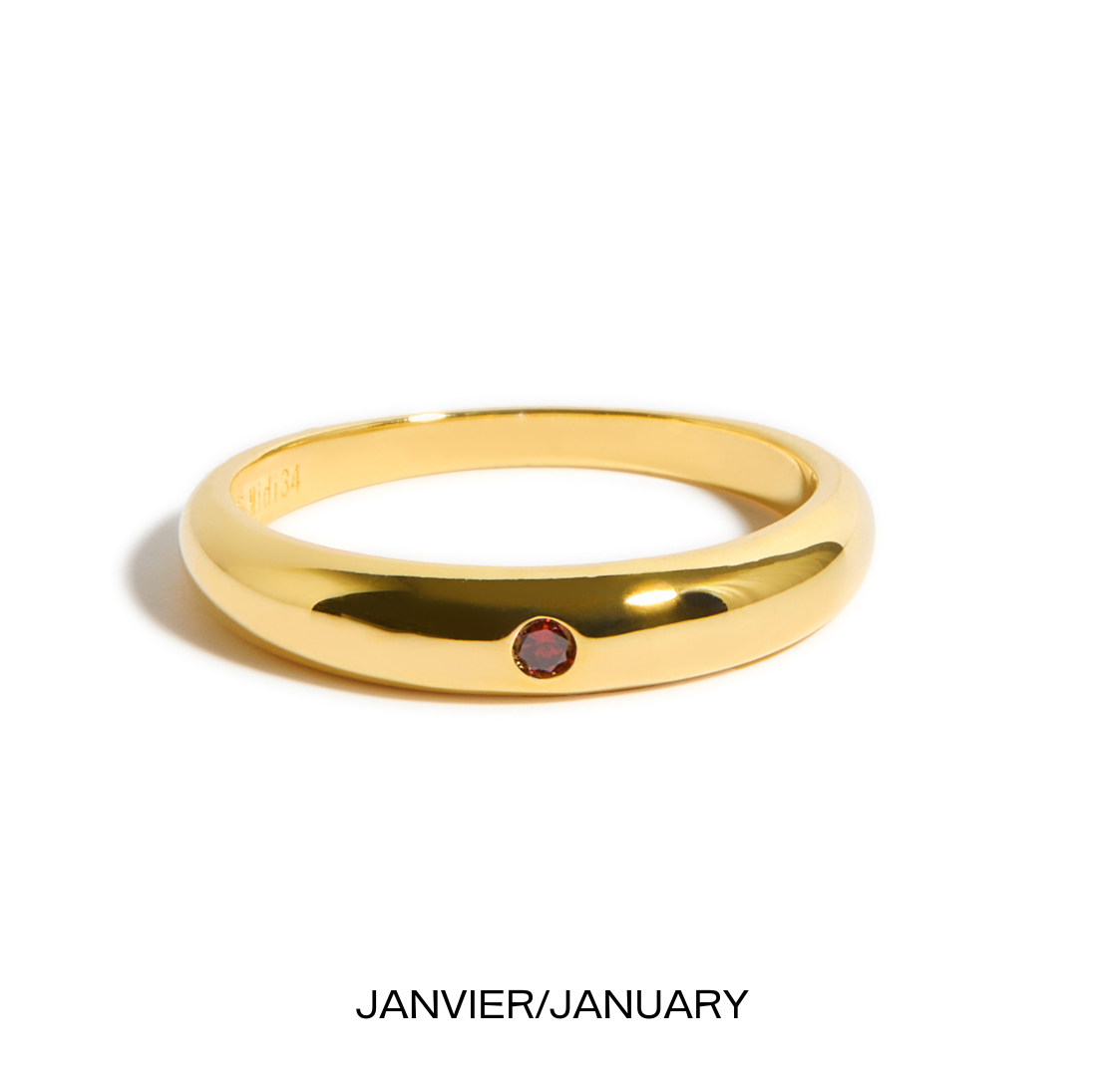 bague pierre de naissance or janvier