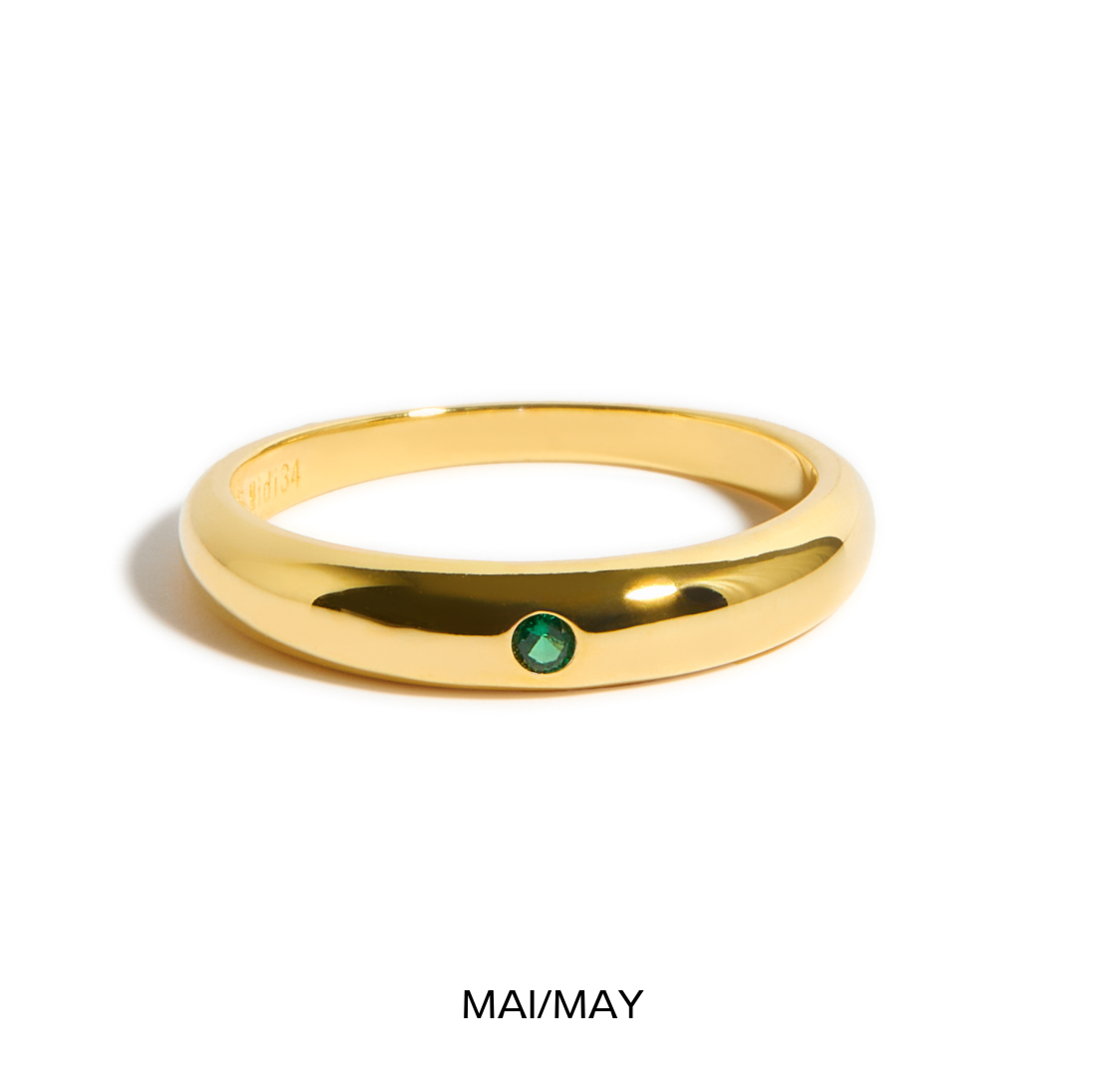 bague pierre de naissance or mai