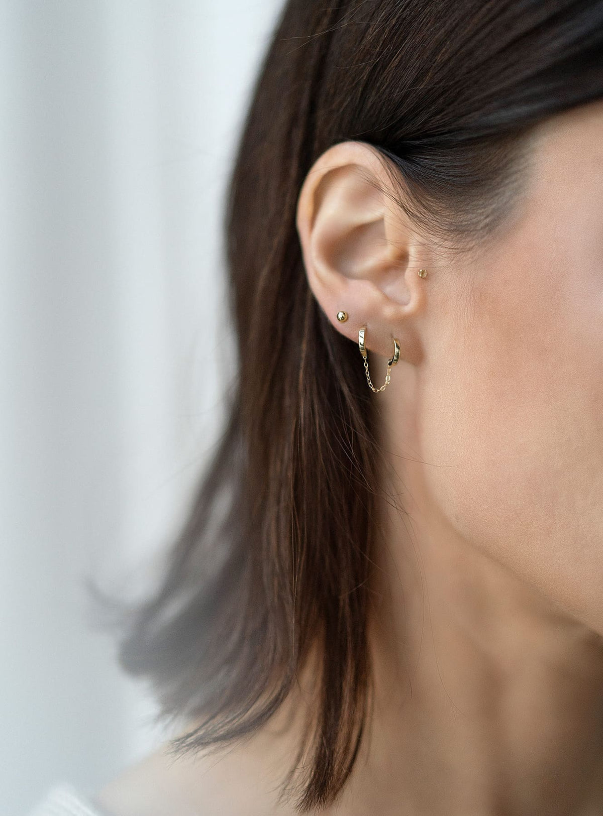 Mannequin boucles d'oreilles Tania or