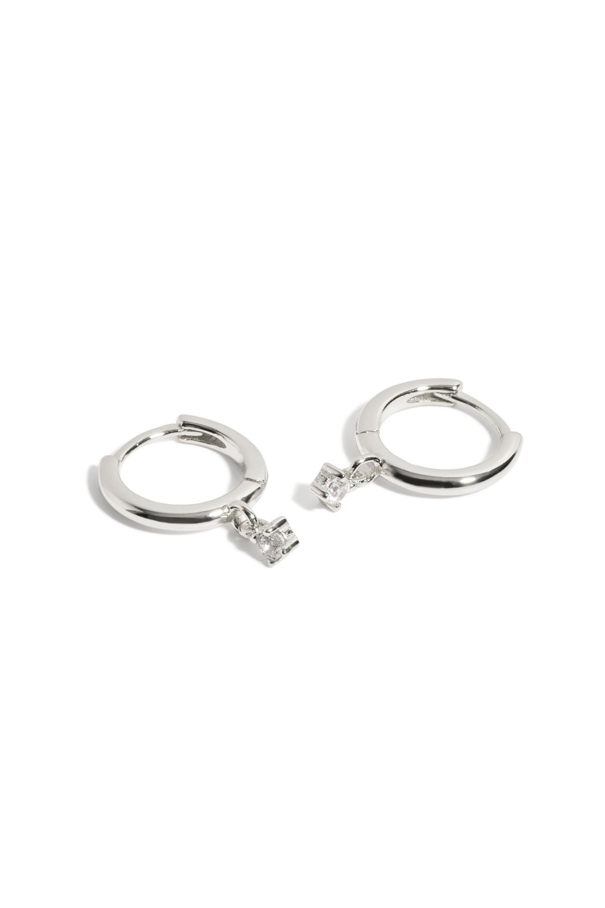 Boucles d'oreilles pierre de naissance avril or blanc