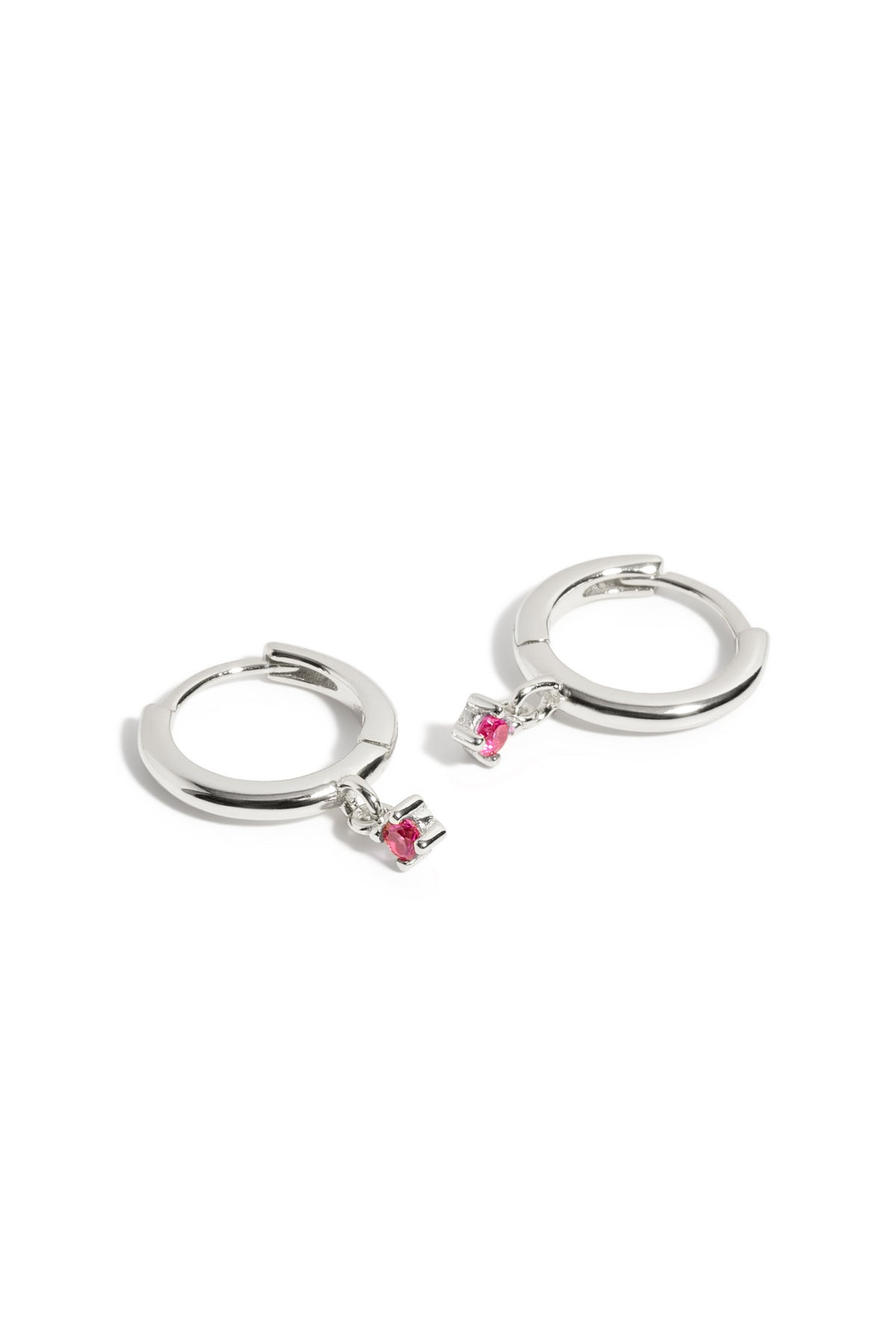Boucles d'oreilles pierre de naissance juillet or blanc