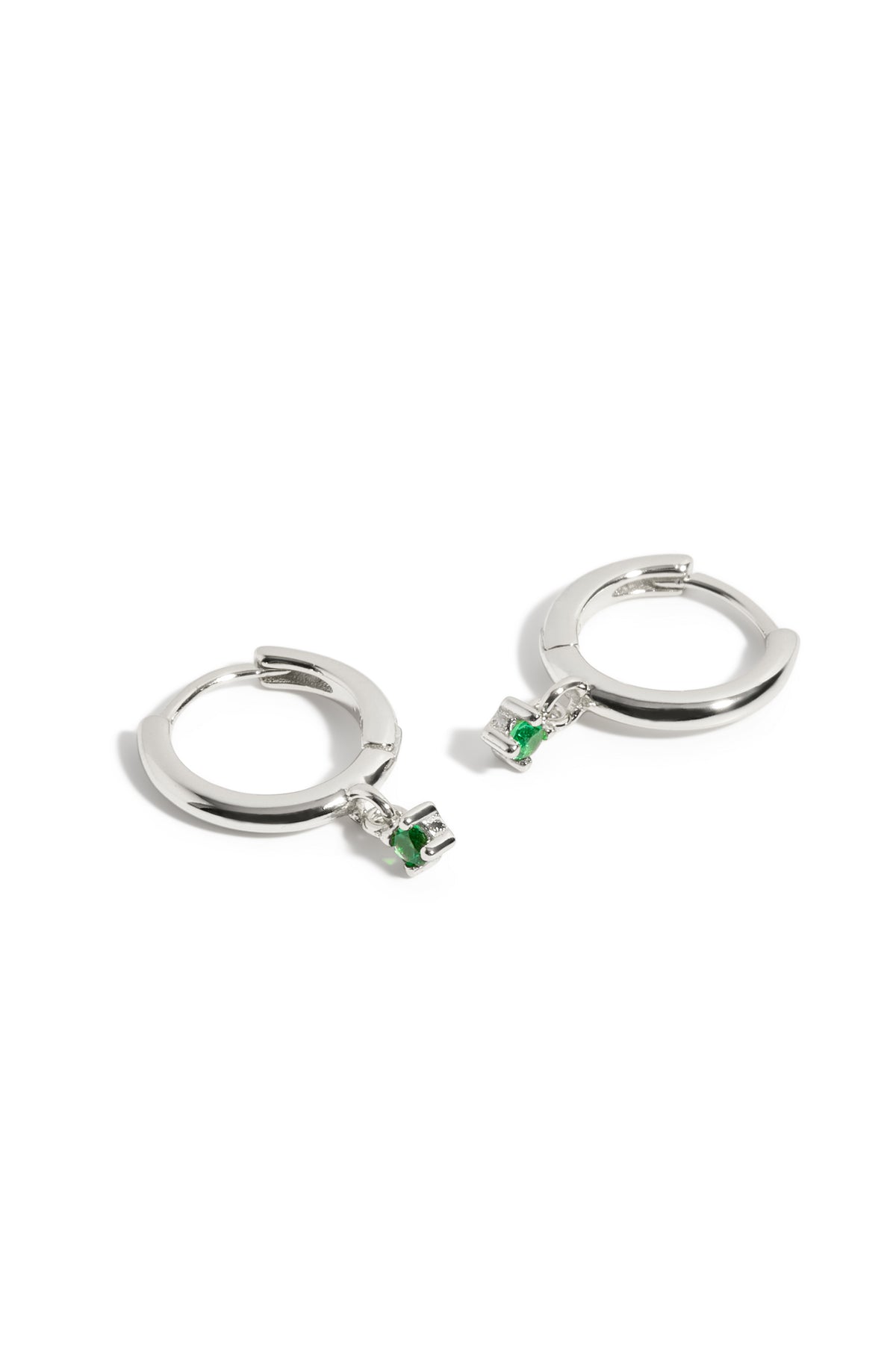 Boucles d'oreilles pierre de naissance mai or blanc