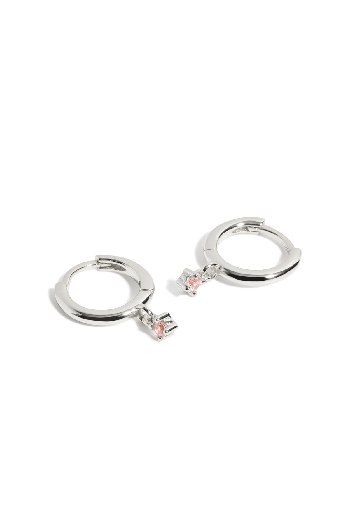 Boucles d'oreilles pierre de naissance octobre or blanc