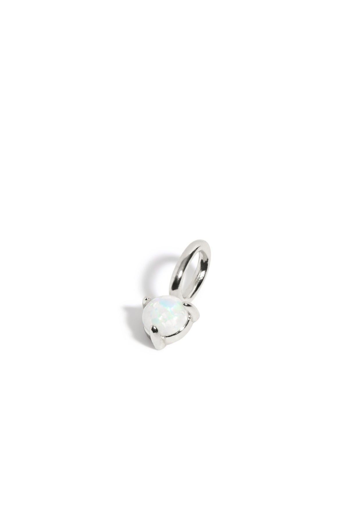 Pendentif Opaline or blanc