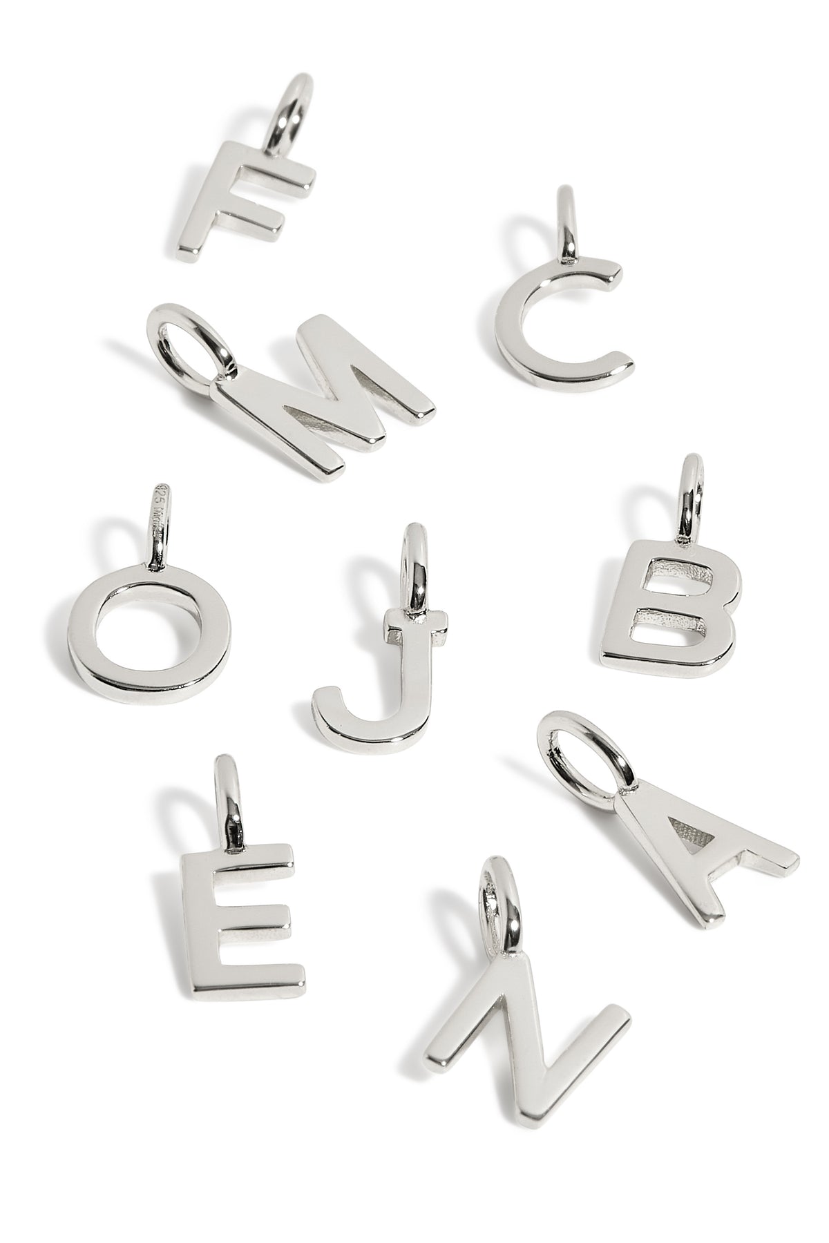 Pendentifs enfants initiales or blanc