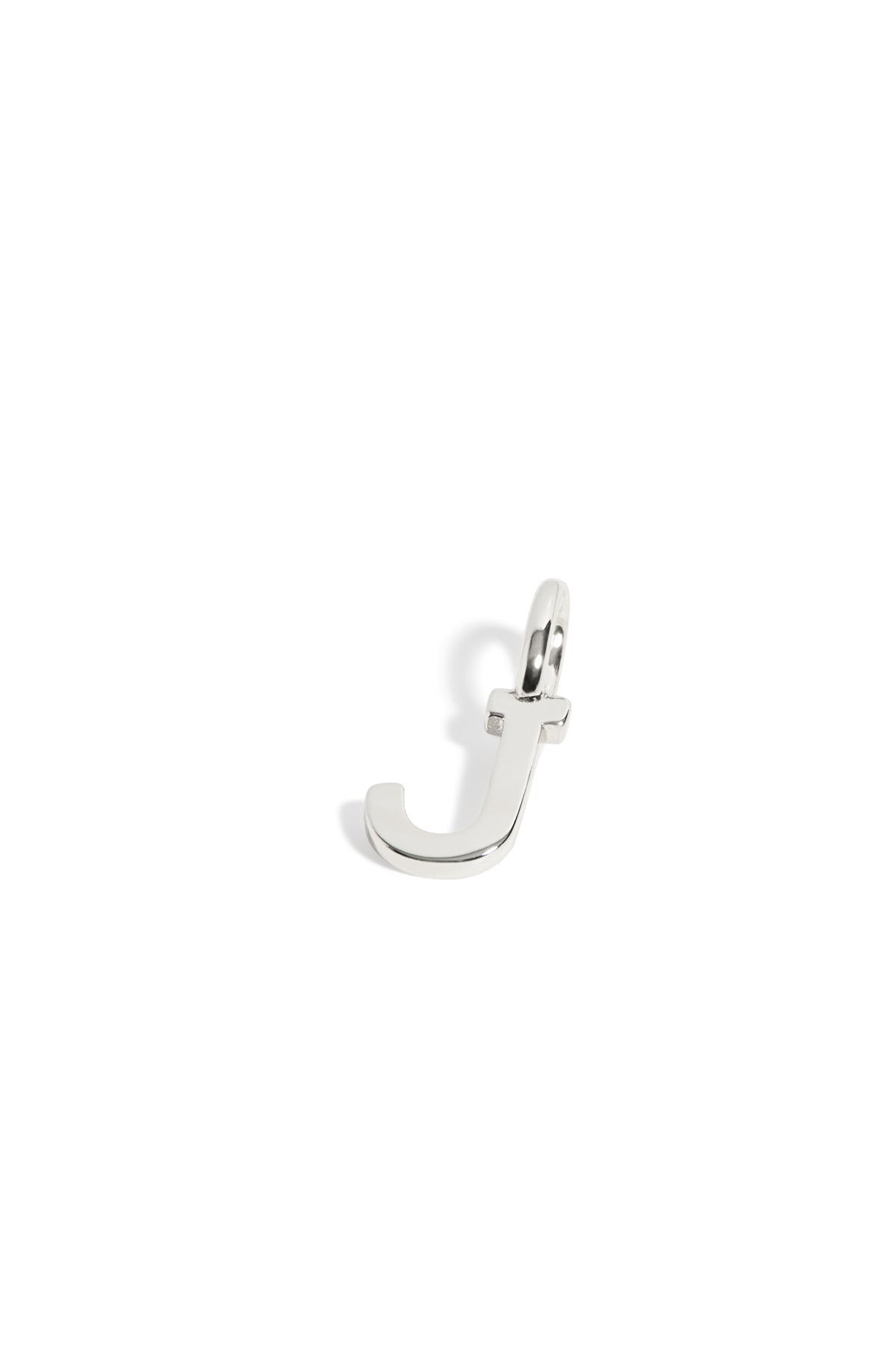 Pendentif Initiales enfants J or blanc