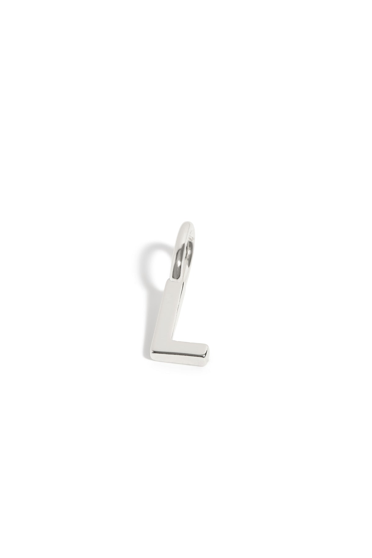 Pendentif Initiales enfants L or blanc