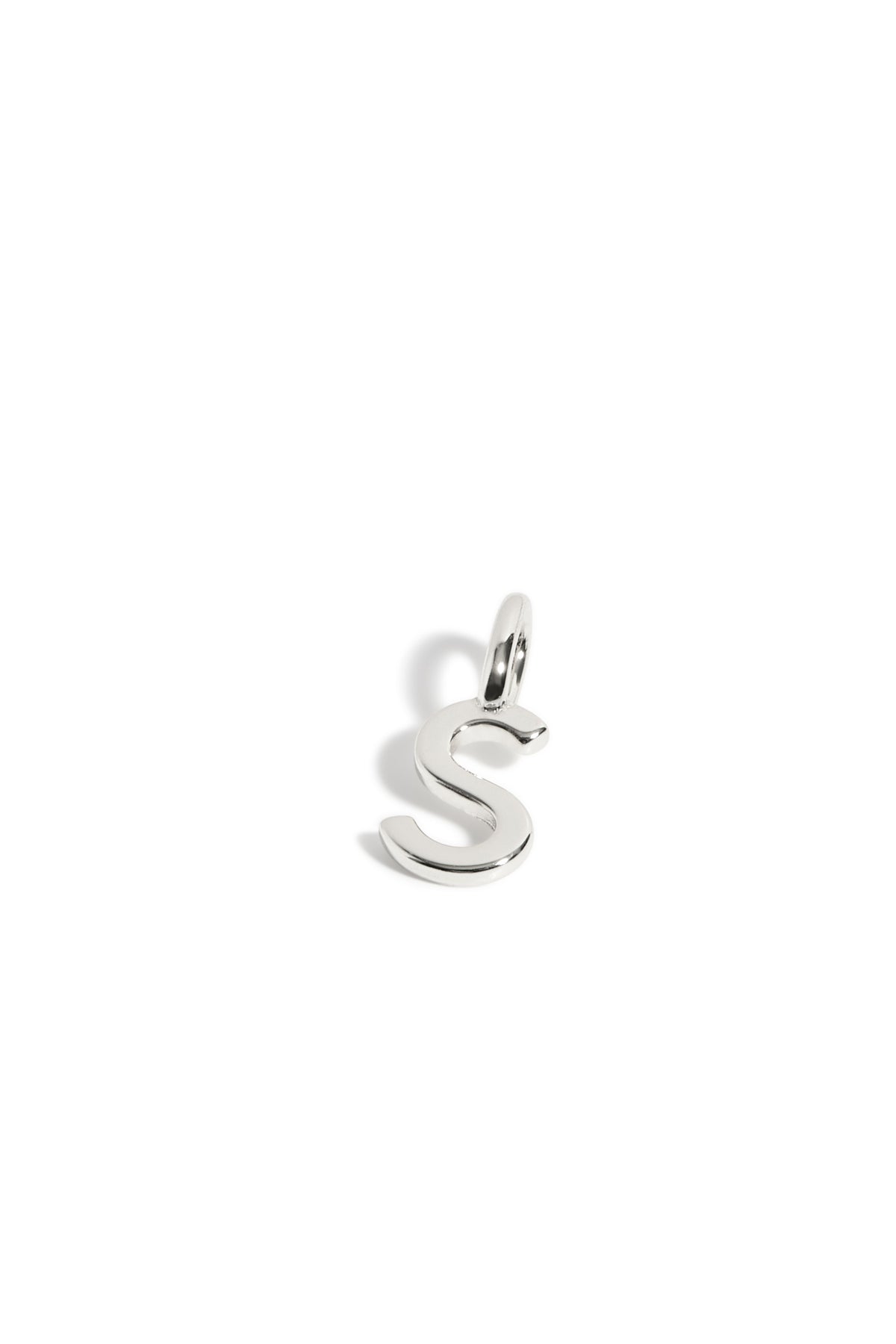 Pendentif Initiales enfants S or blanc