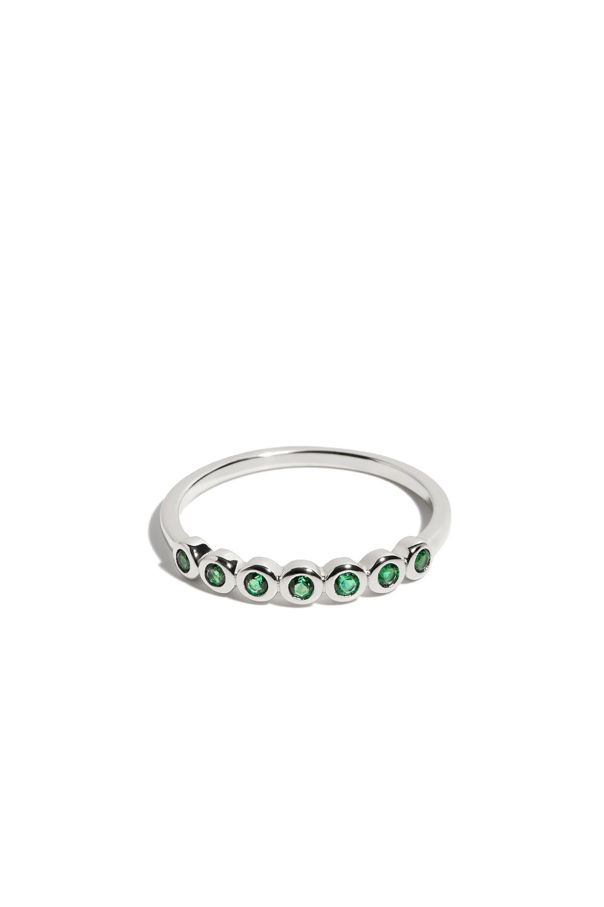 Bague Andréa Émeraude - Or Blanc