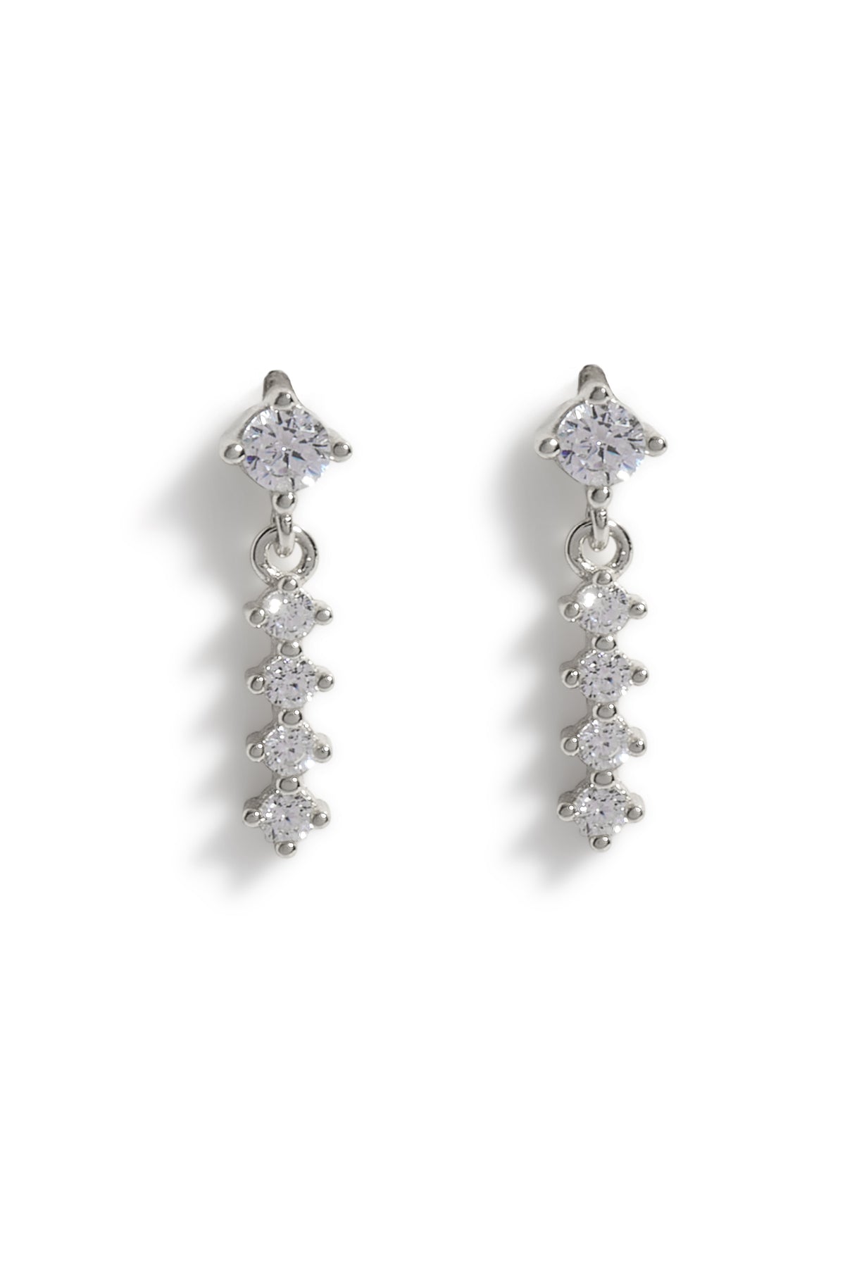 Boucles d'oreilles Angelina or blanc