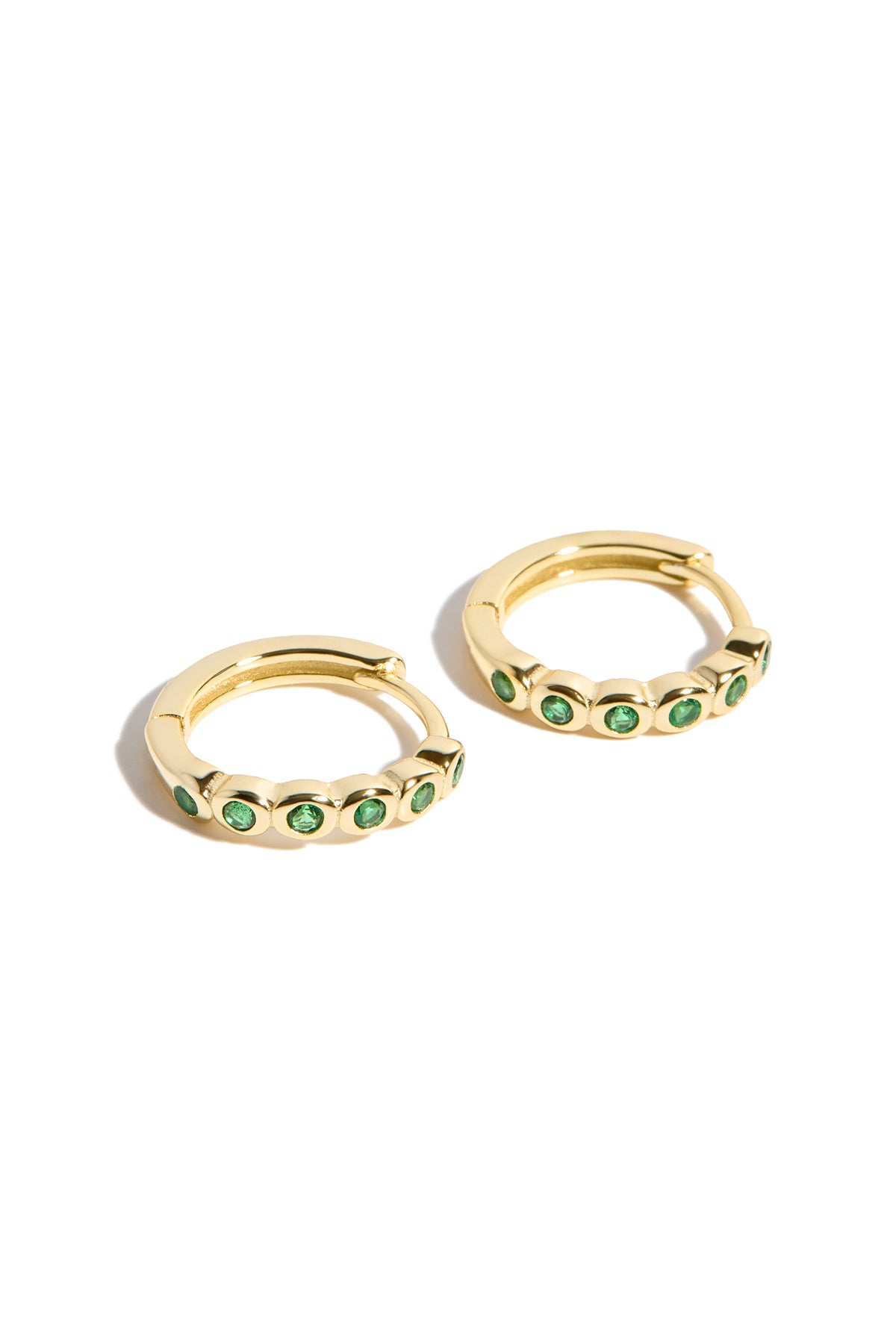 Boucles d'oreilles Jeanne Émeraude Or