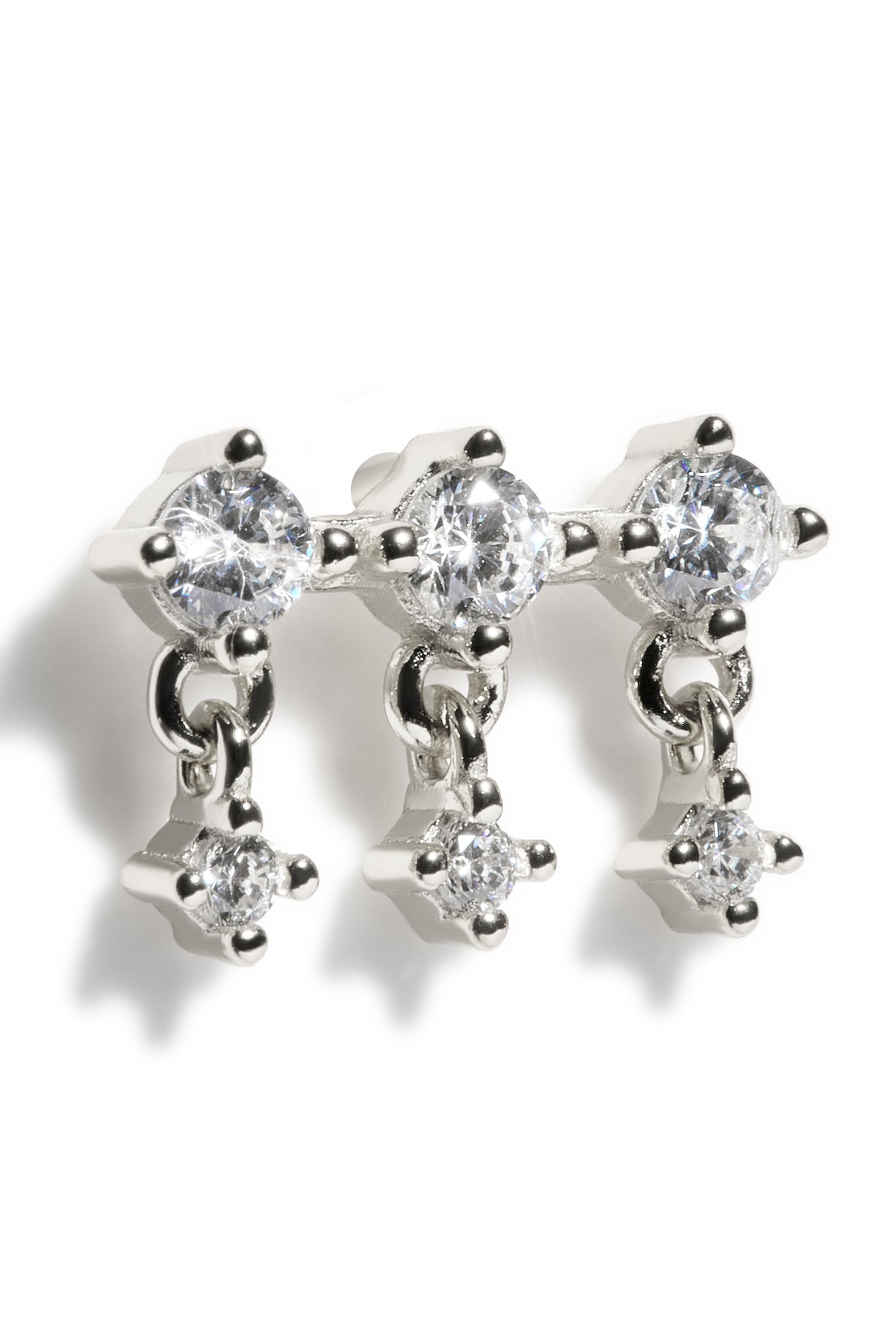 Boucles d'oreilles Laura or blanc 2
