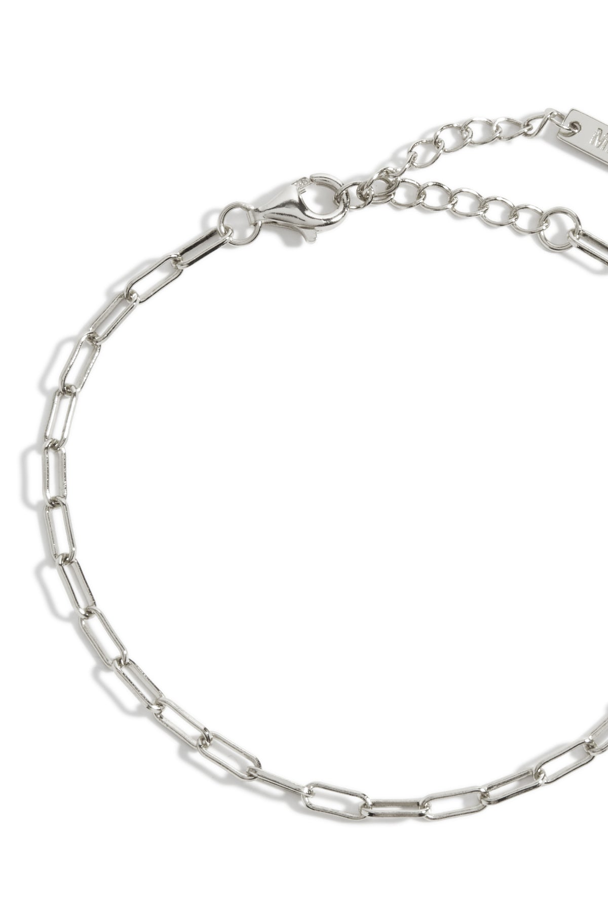 Bracelet paperclip argent 2