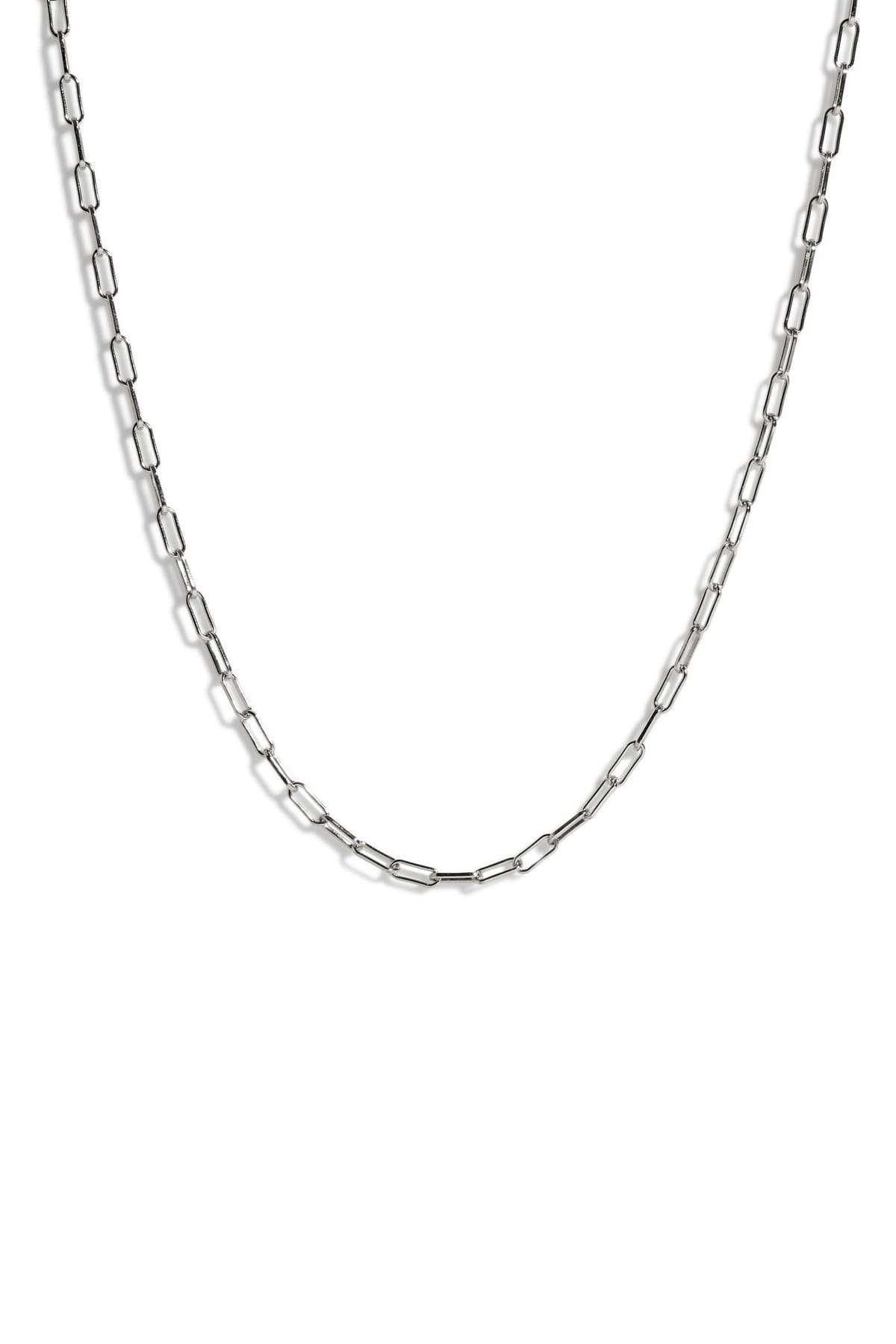 Chaîne paperclip argent