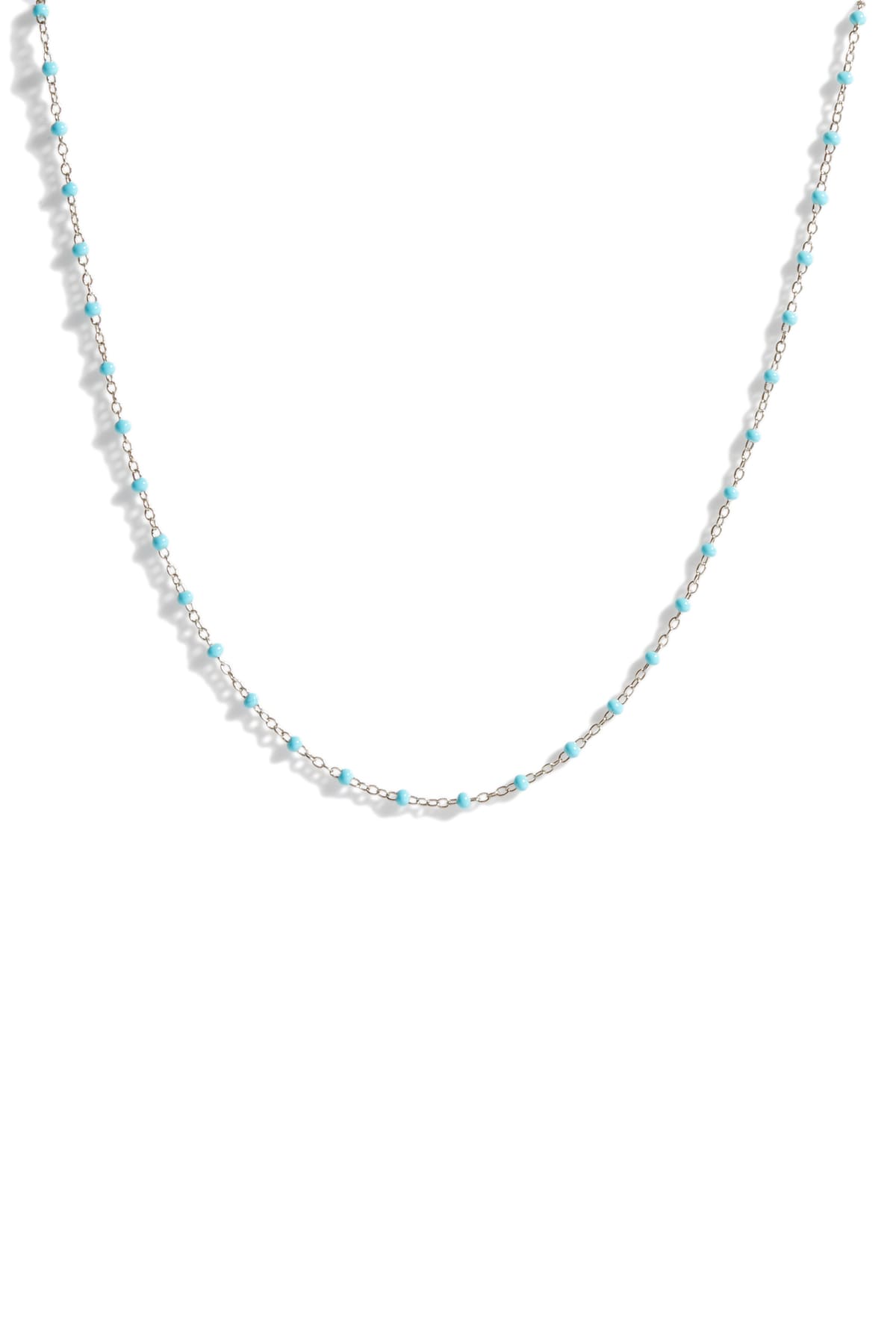 Collier Satellite coloré turquoise argent
