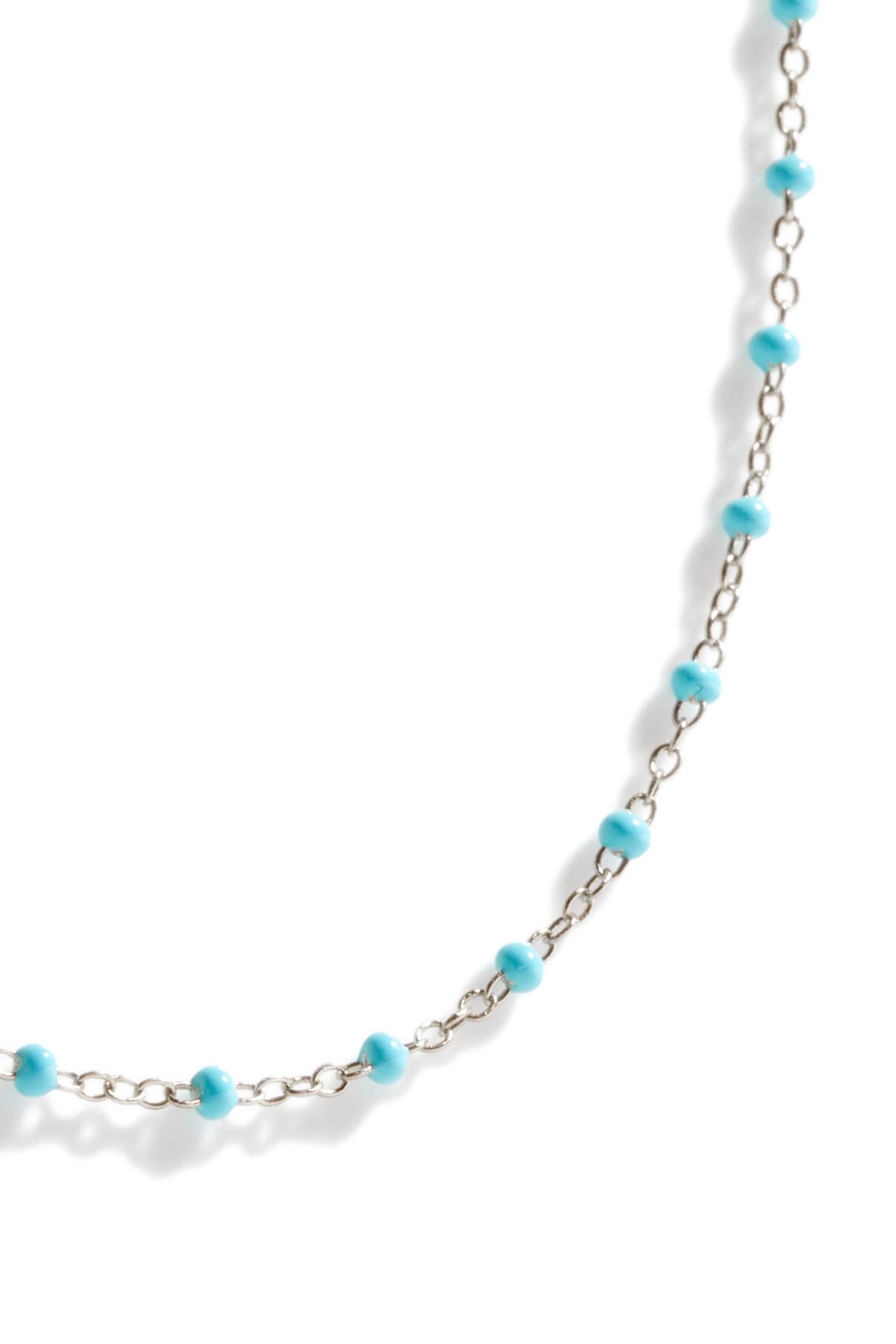 Collier Satellite coloré turquoise argent 2