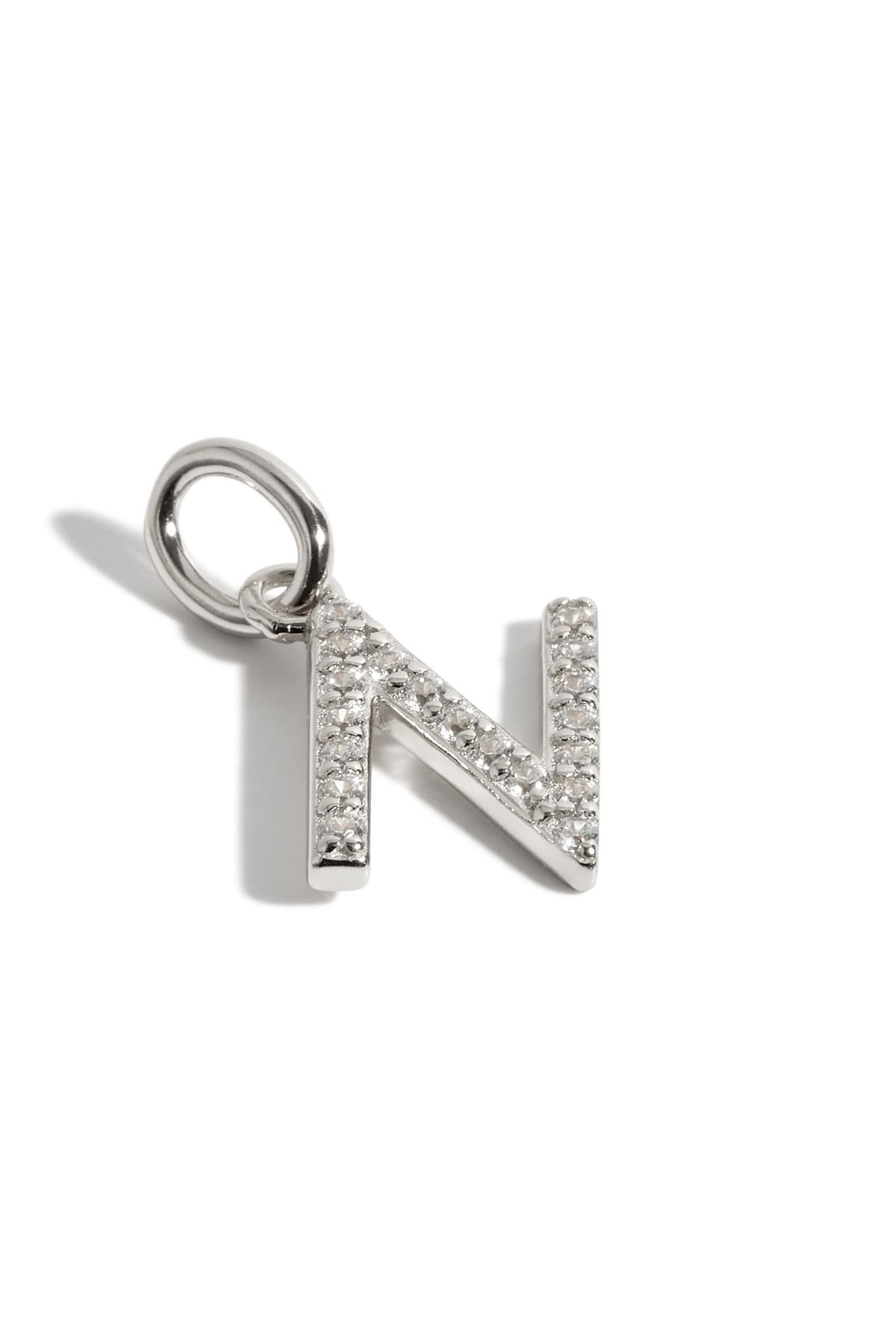 Pendentif initiales N argent