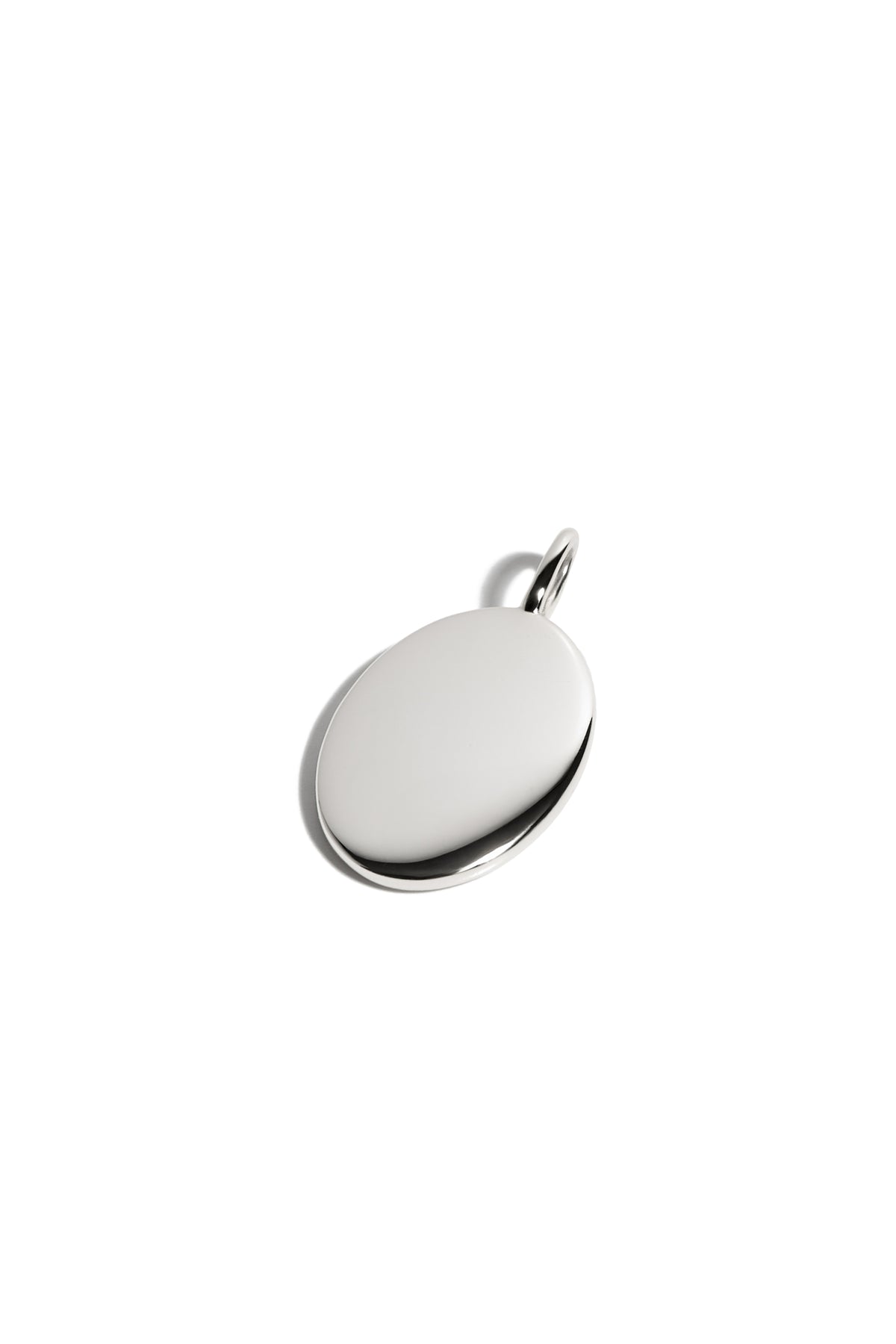 Pendentif Oval Or Blanc
