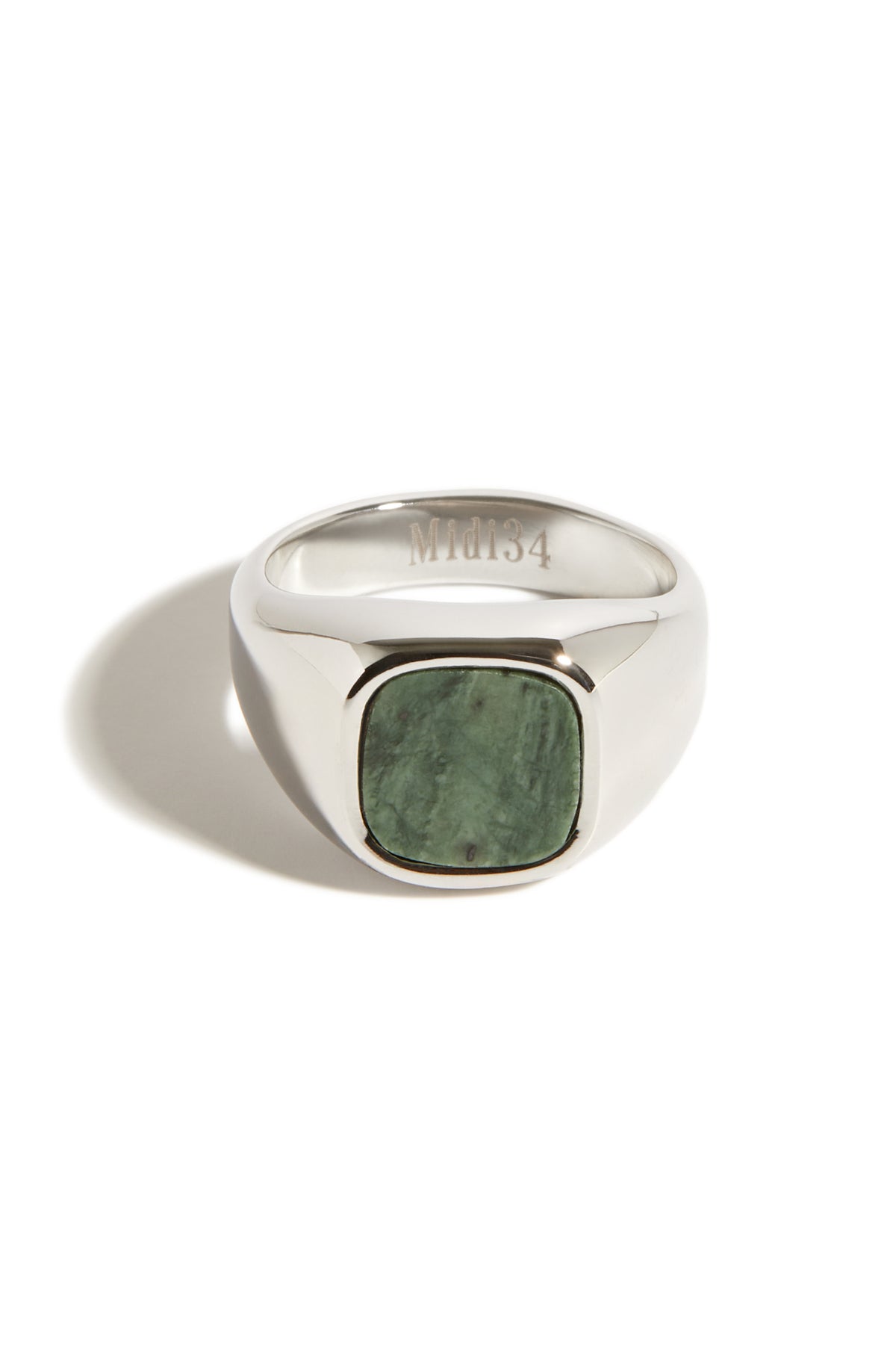 Bague Clément vert argent