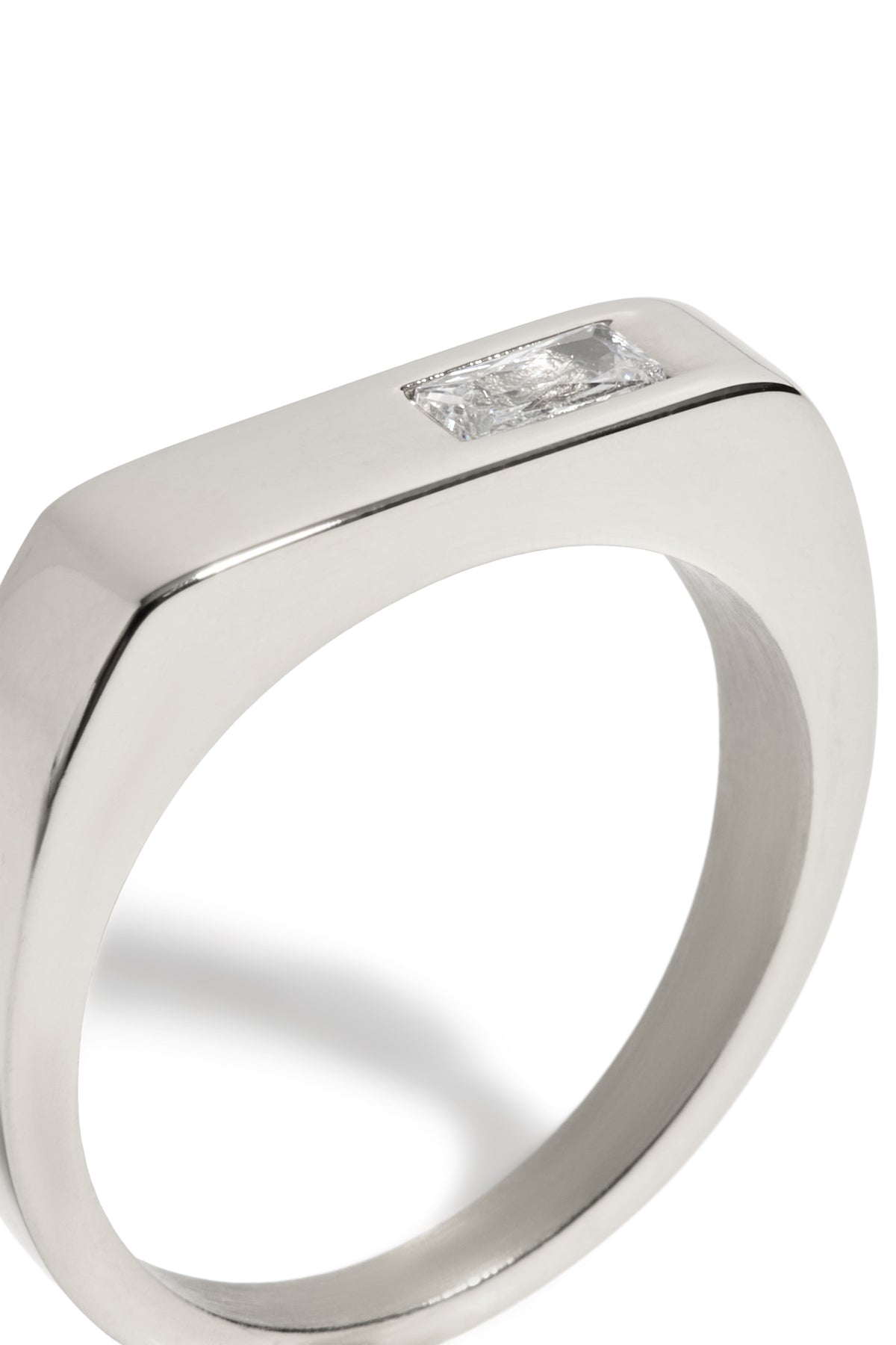 Bague Evan zircon blanc argent 2