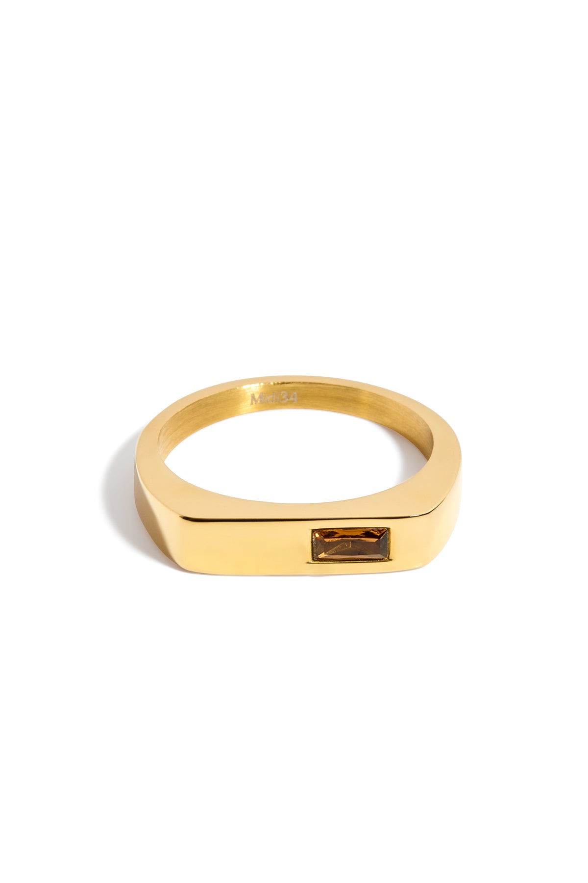 Bague Evan Zircon brun or 1