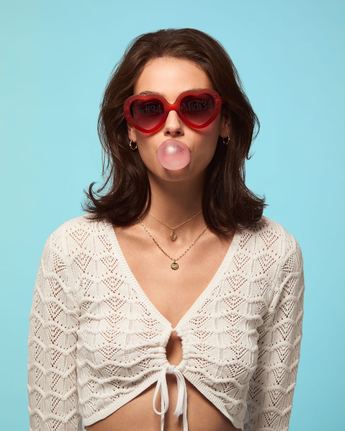 Mannequin boucles d'oreilles Zara, chaînes personnalisables Chance or