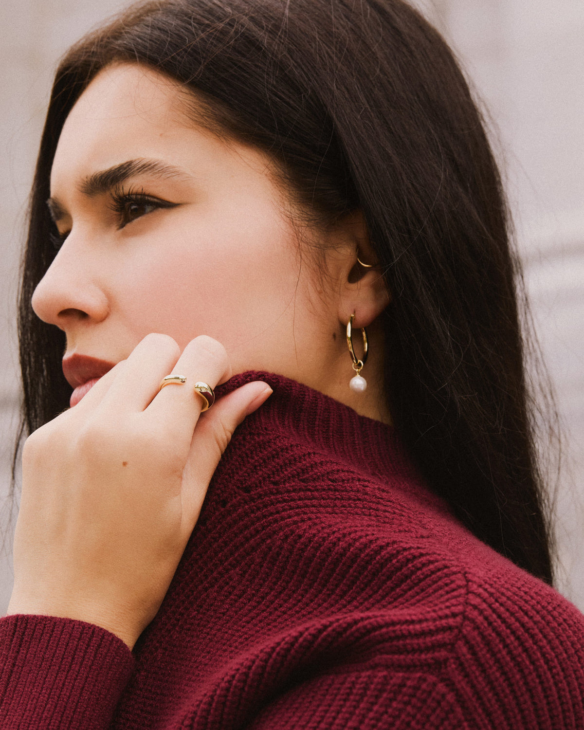 Bague Kiara, Boucles d'oreilles Evelyne or