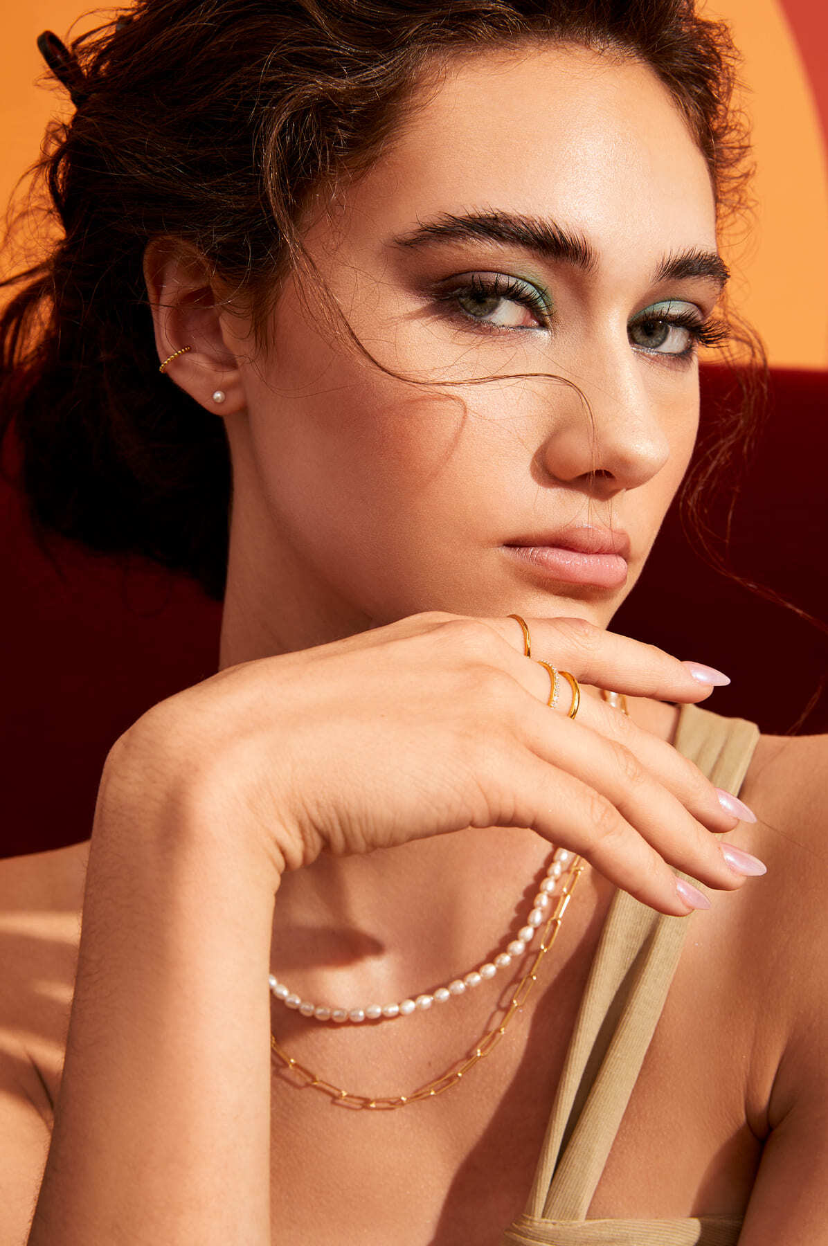 Mannequin Boucles d'oreilles Irma, Camille Or